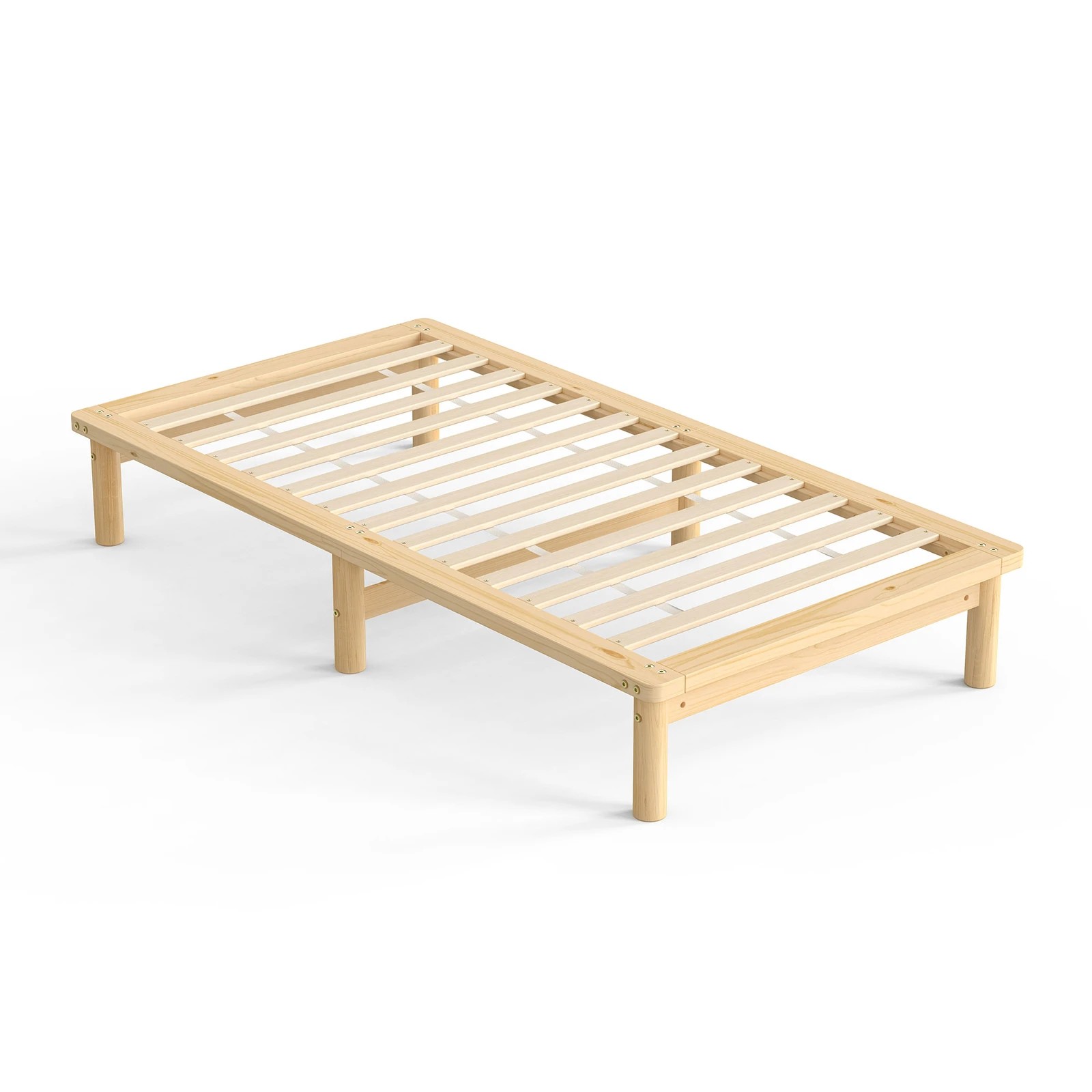 10 Alfordson Bed Frame Wooden Timber Single Size Mattress Base Platform Basia - Natural, 10 of 10