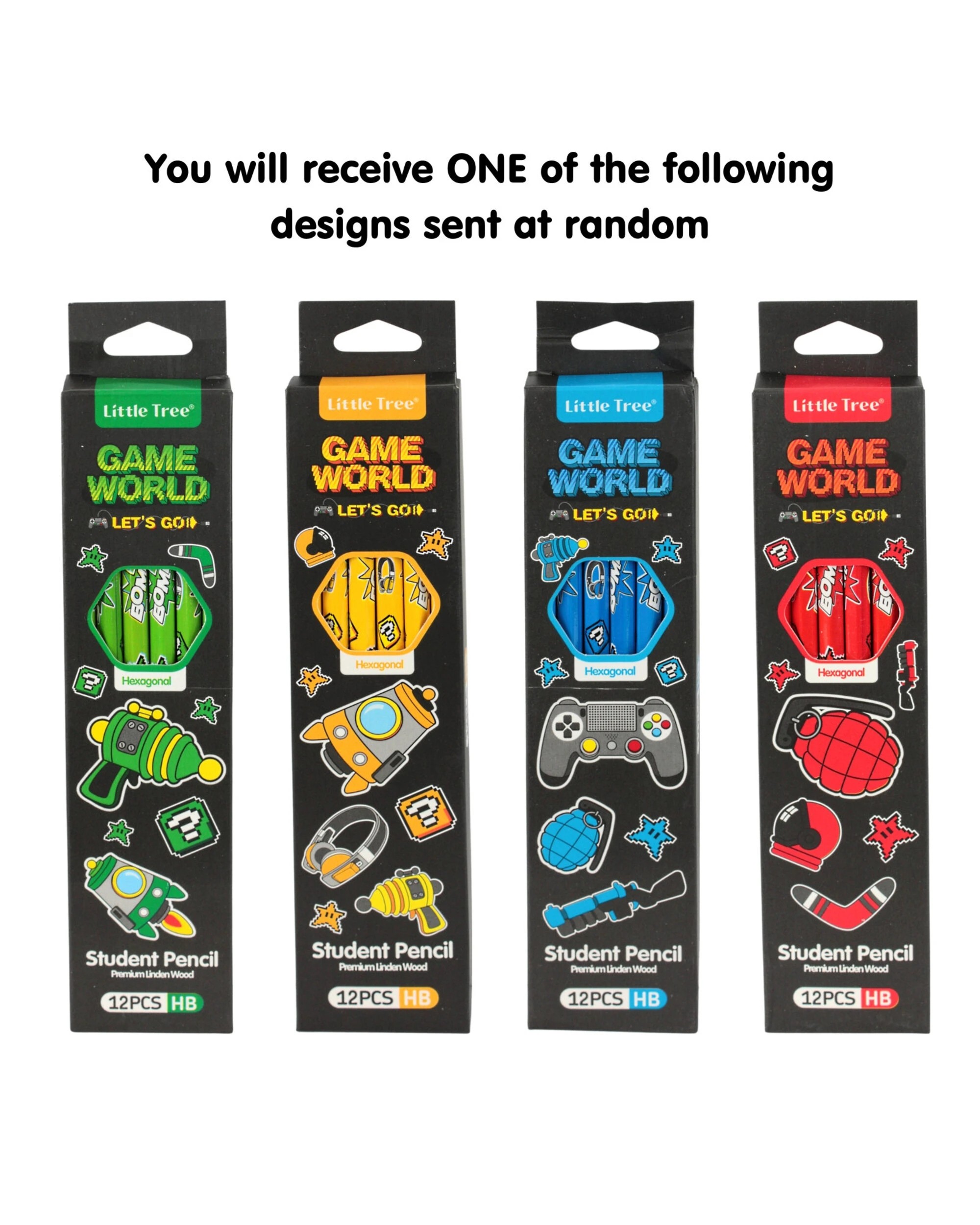 2 Durmaz 12 Student HB Pencils Game World Series - Assorted, 2 of 3