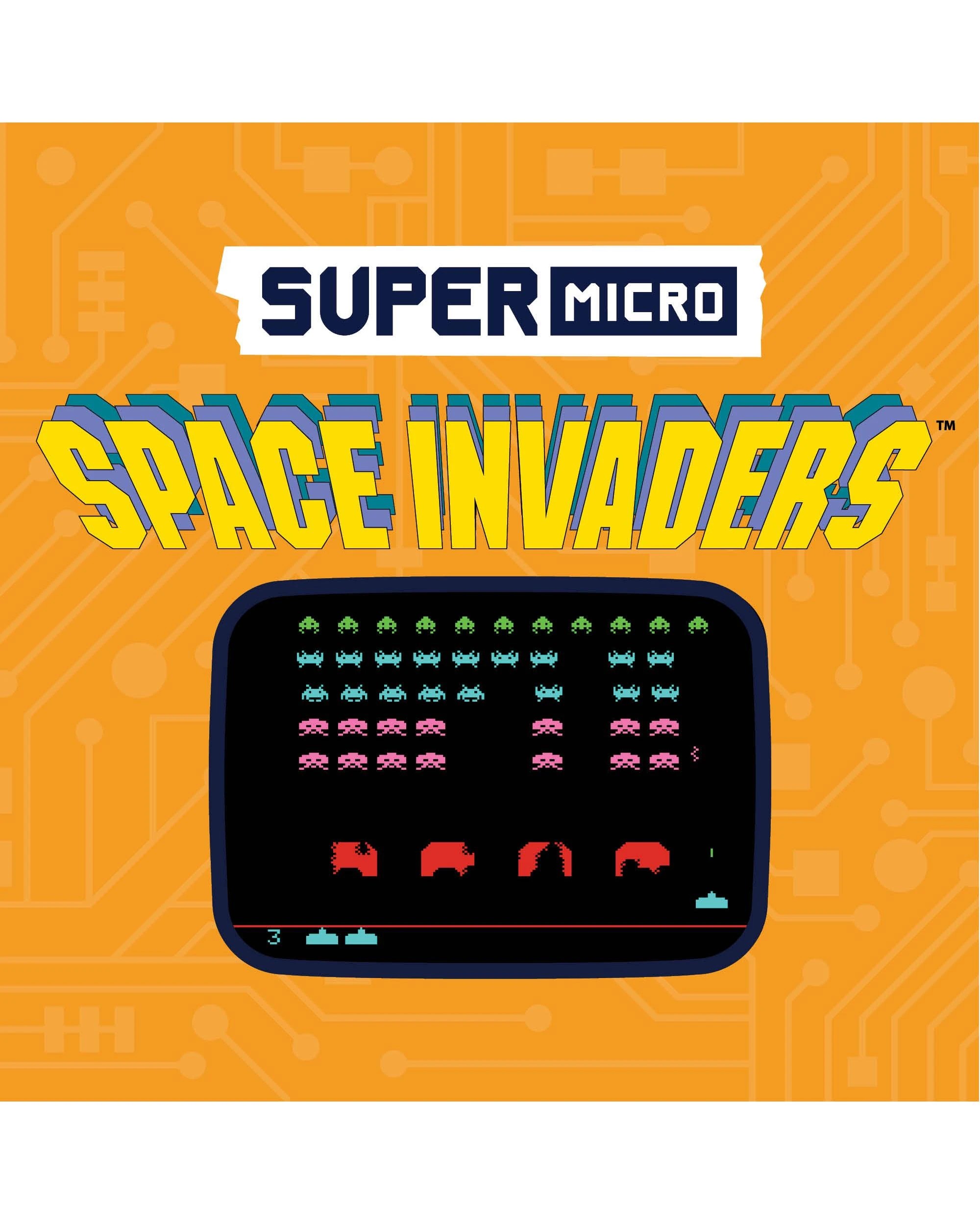3 Super Micro Space Invaders Gamer Keychain, 3 of 5