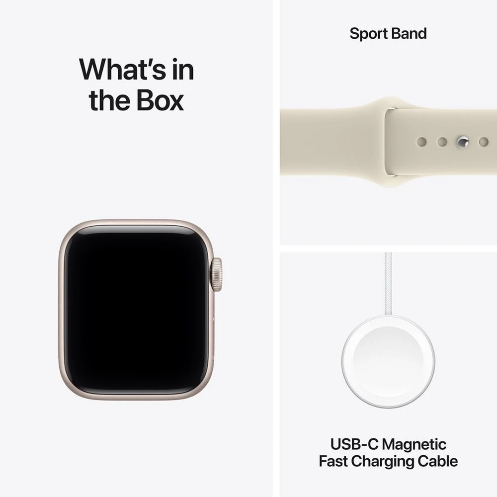 8 Apple Watch SE 3 GPS 44mm Starlight Sand Sport Band M/L, 8 of 9