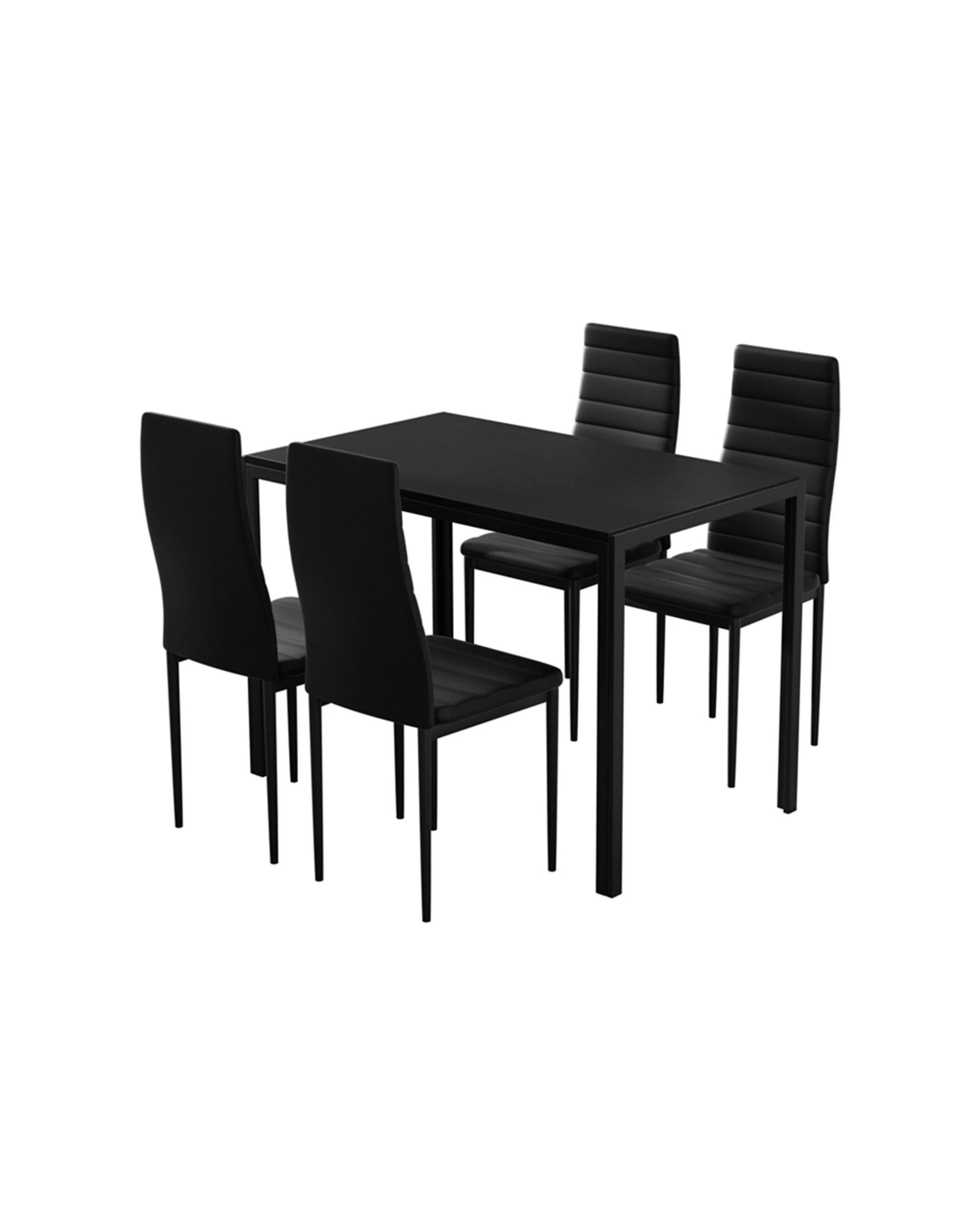 1 Artiss Dining Chairs And Table Dining Set 4 Chair Set Of 5
 - Black, 1 of 3