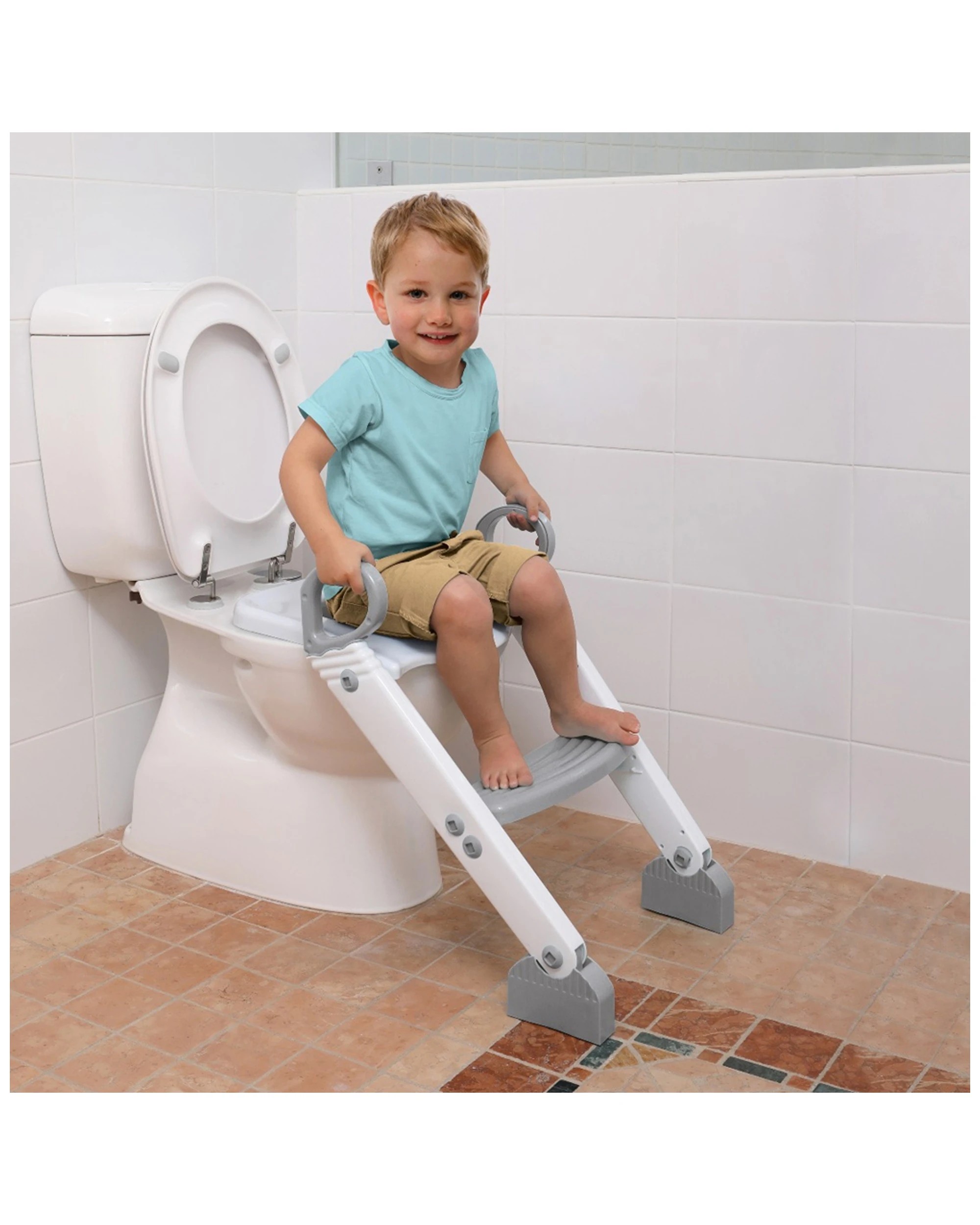 3 Dreambaby Step-up Toilet Topper Stool Seat Adjustable /white Kids Toddler 18m+
 - Grey, 3 of 3