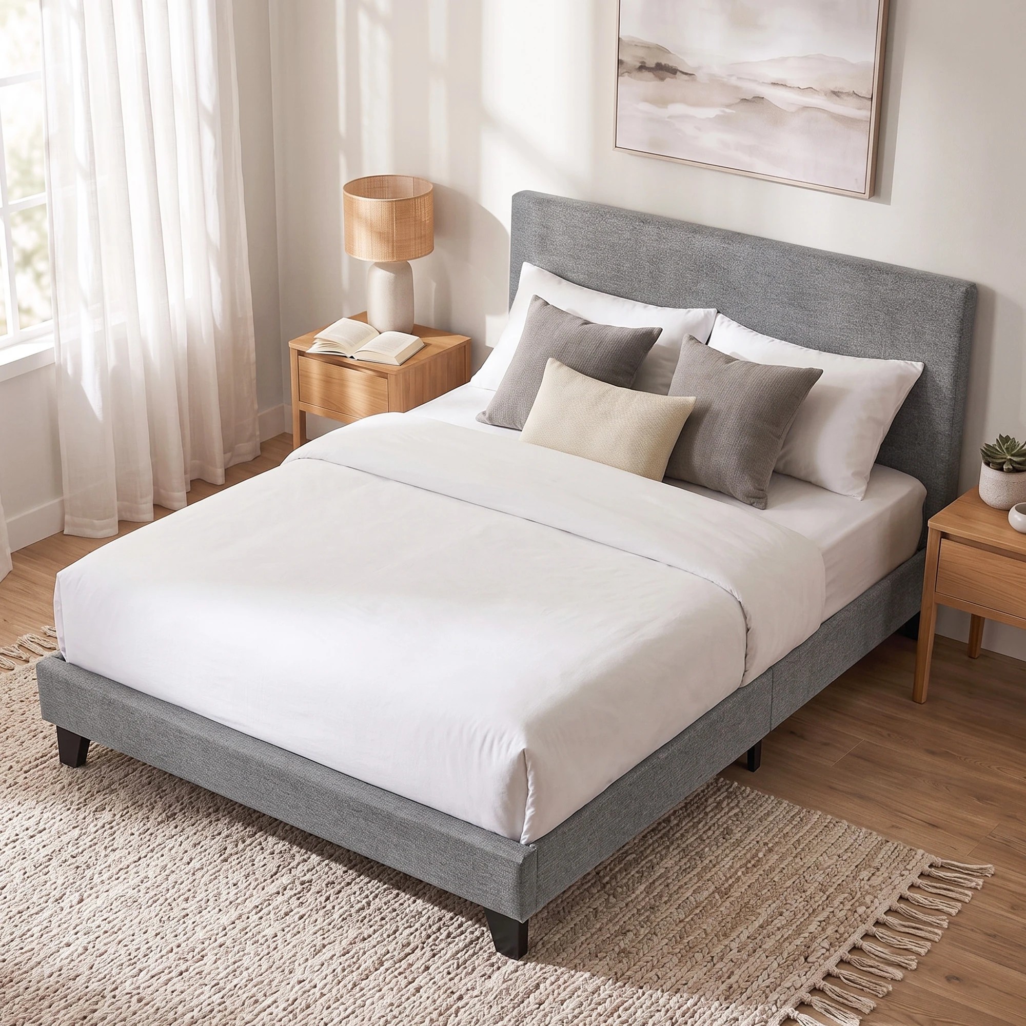 1 Artiss Bed Frame Double Size NEO - Grey, 1 of 10