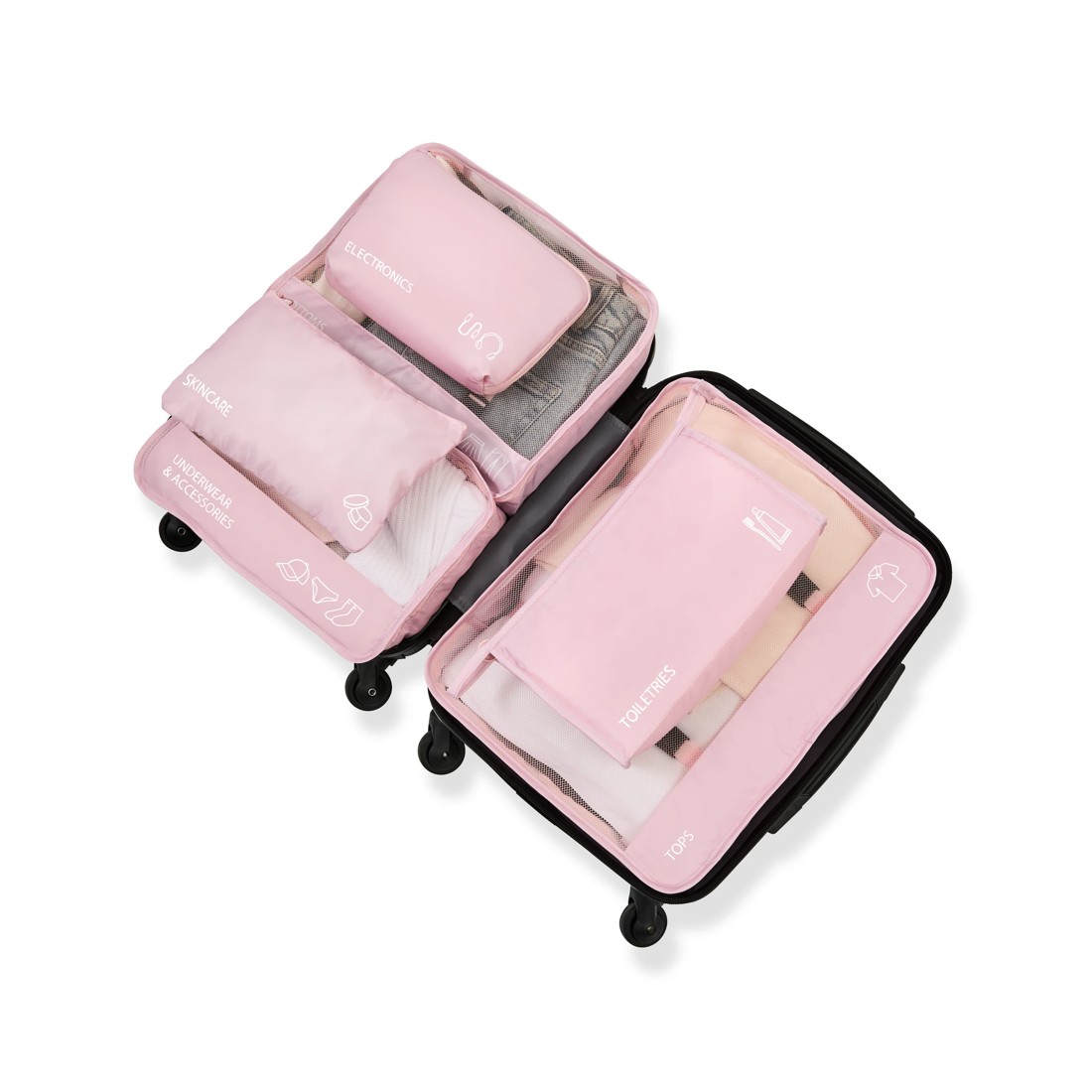 3 7 Piece Packing Cube - Pink, 3 of 10
