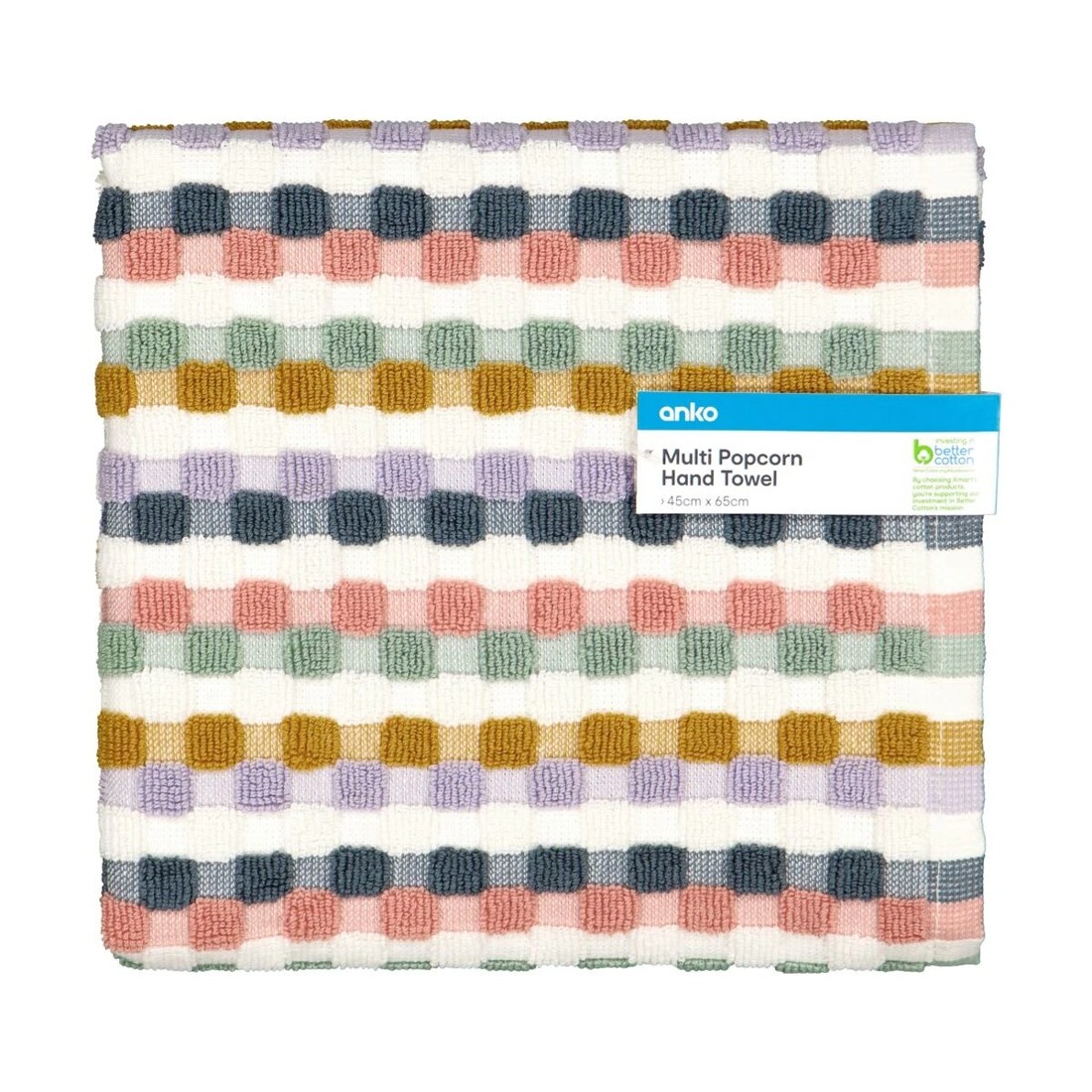 5 Multi Popcorn Cotton Hand Towel, 5 of 6