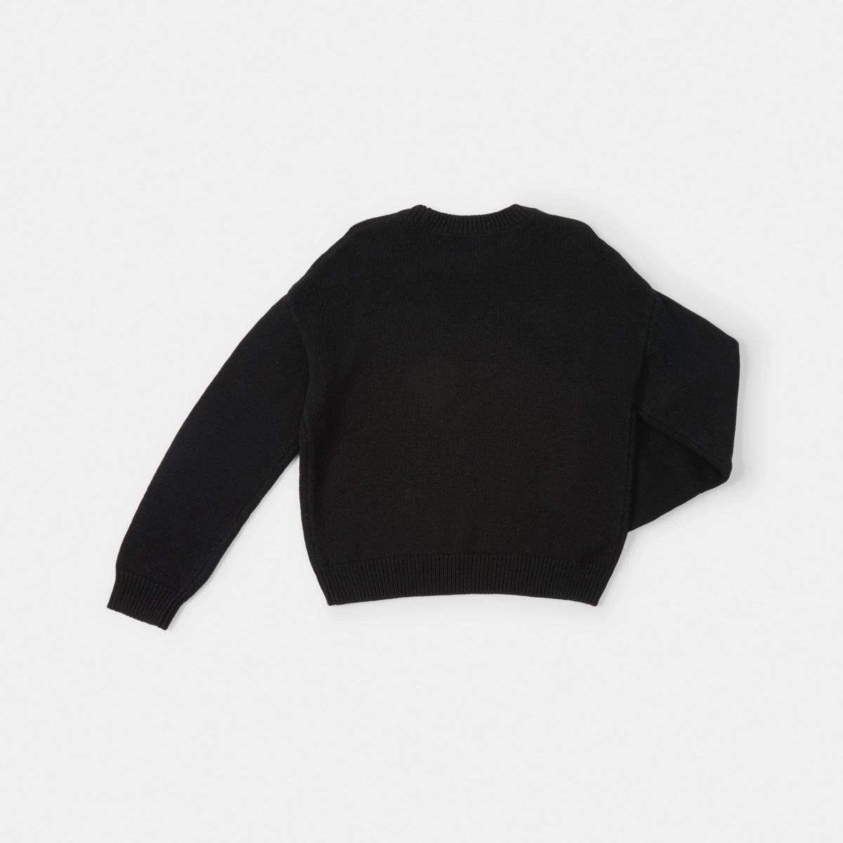 8 Bow Knit Jumper Black, 8 of 8
