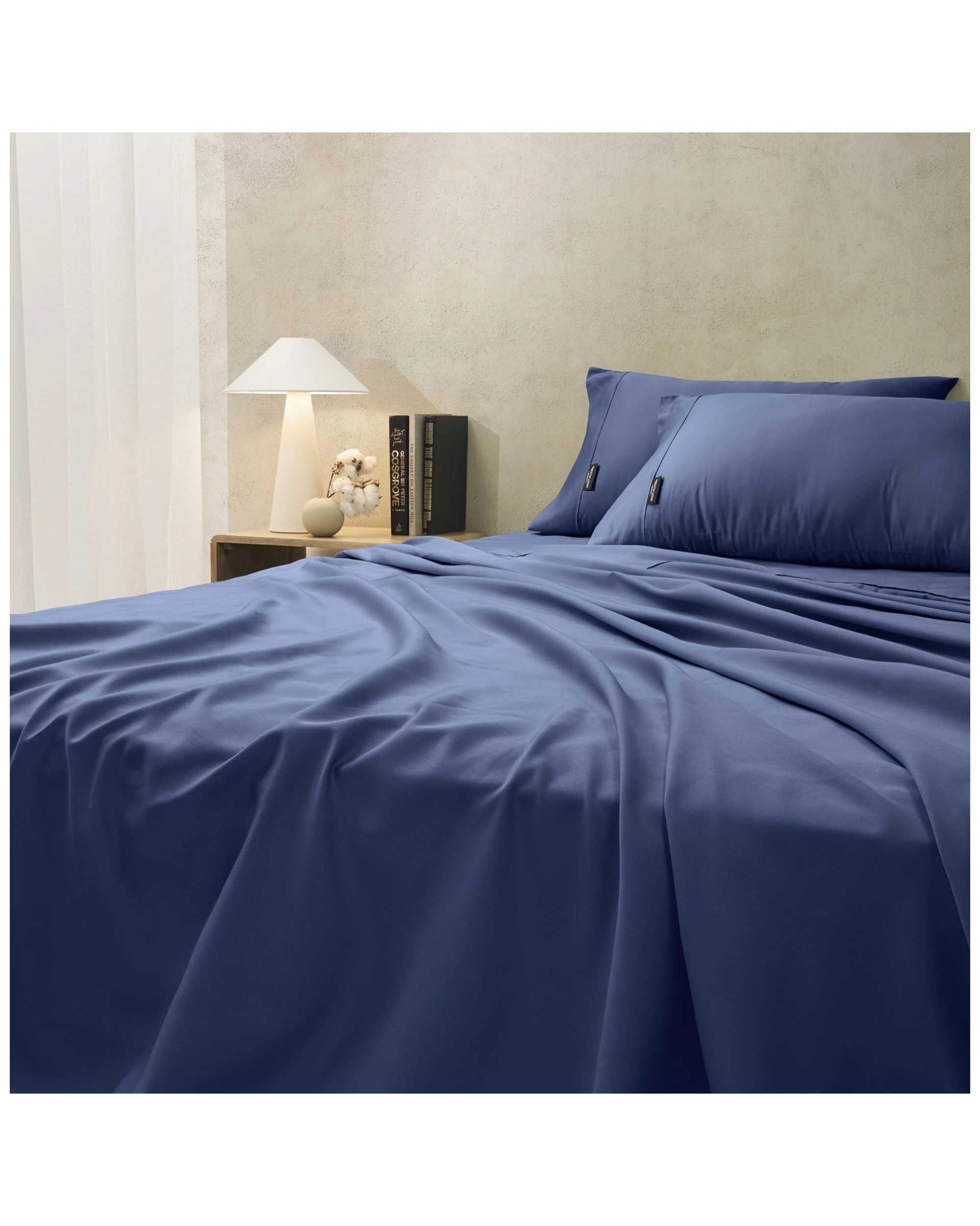 1 Sheraton Luxury Maison Queen Bed Fitted Sheet Set 1000tc Cotton Rich Nightfall
 - Queen Bed
 - Blue, 1 of 3