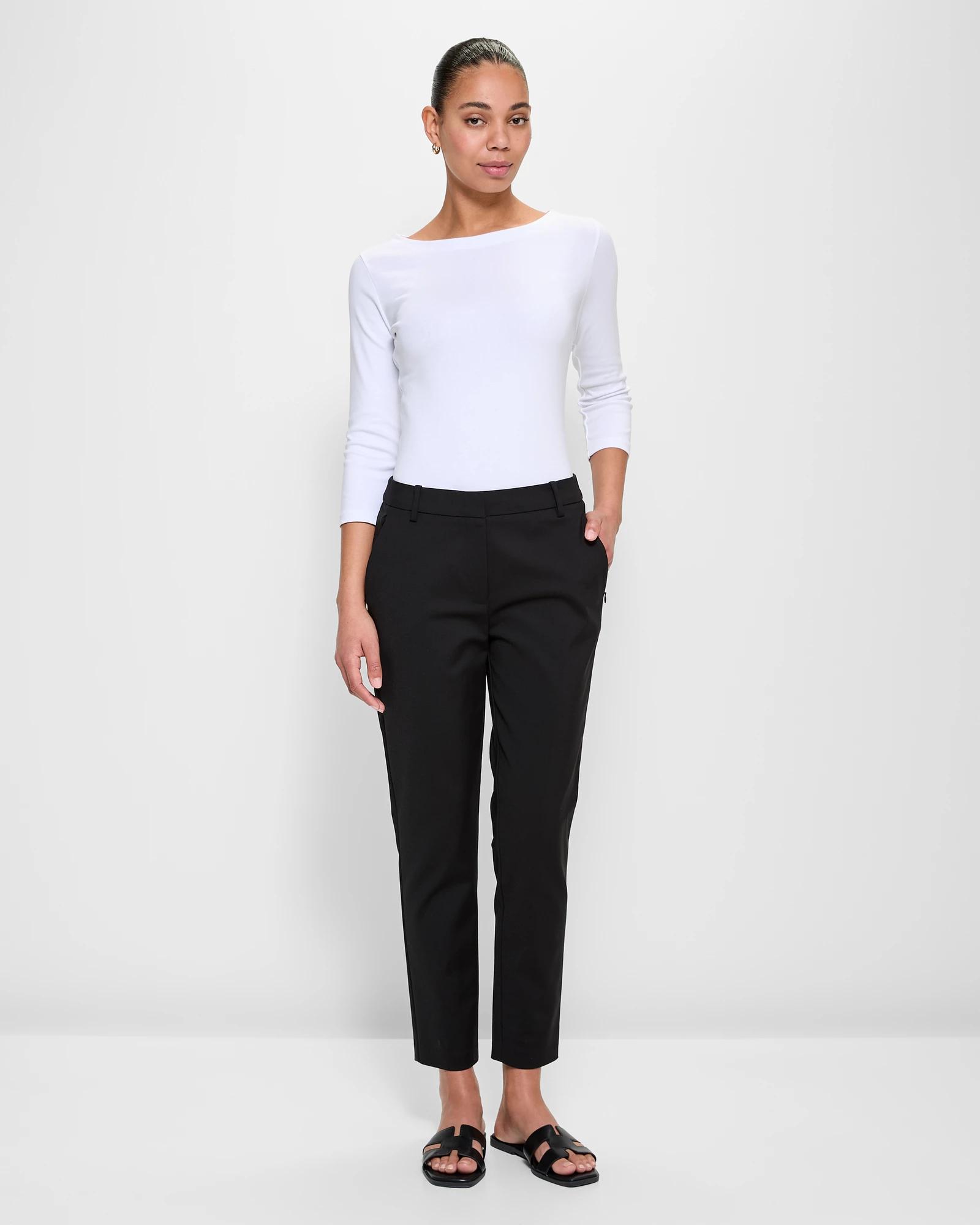 1 Preview Mia Zip Pocket Ankle Slim Pants BLACK, 1 of 5