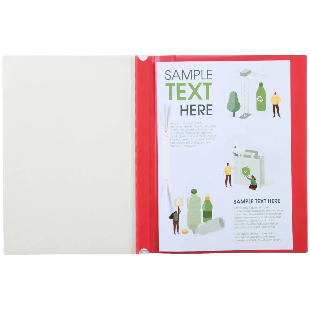 3 J.Burrows A4 Flat File Red, 3 of 3