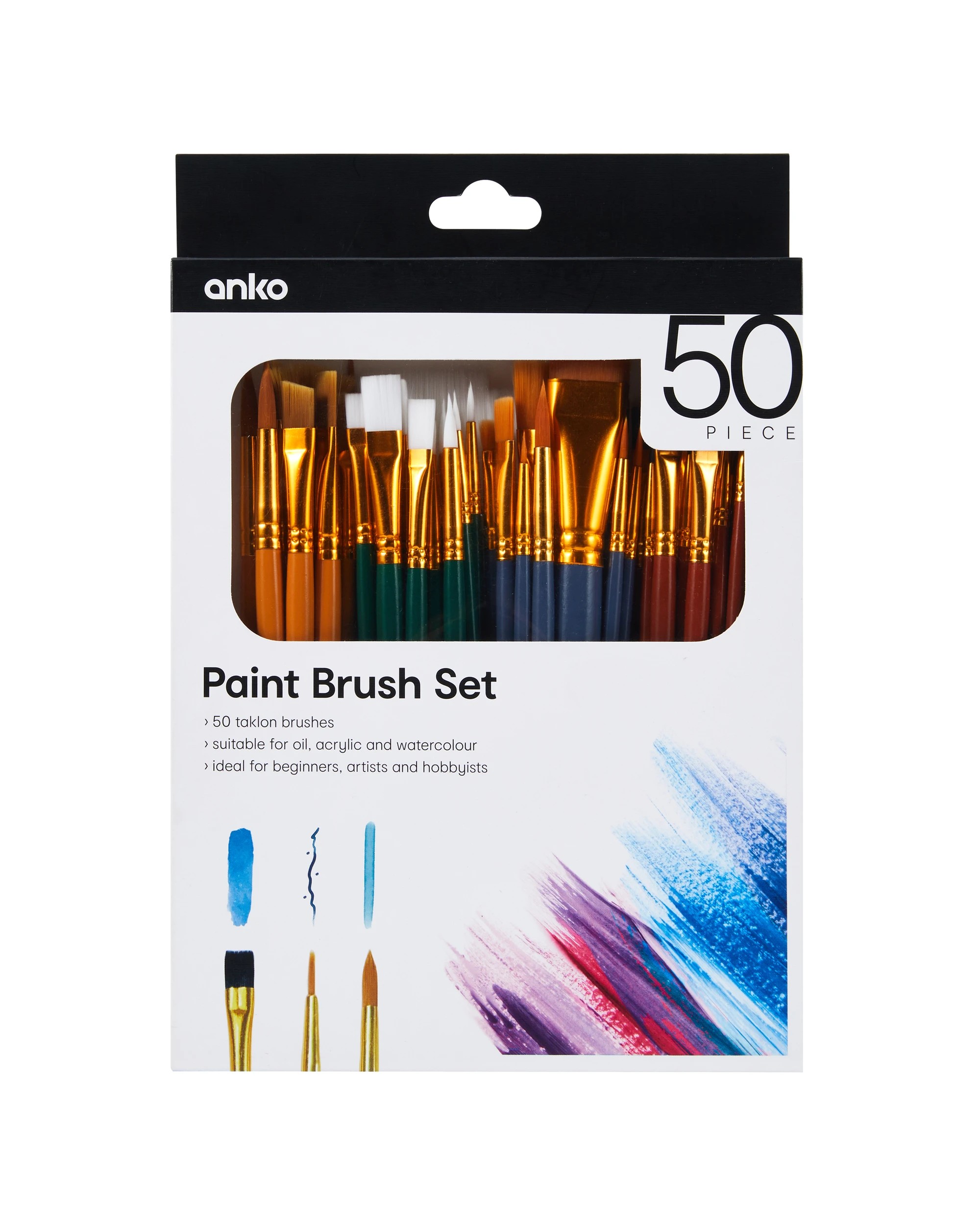 1 50 Piece Paint Brush Set, 1 of 4