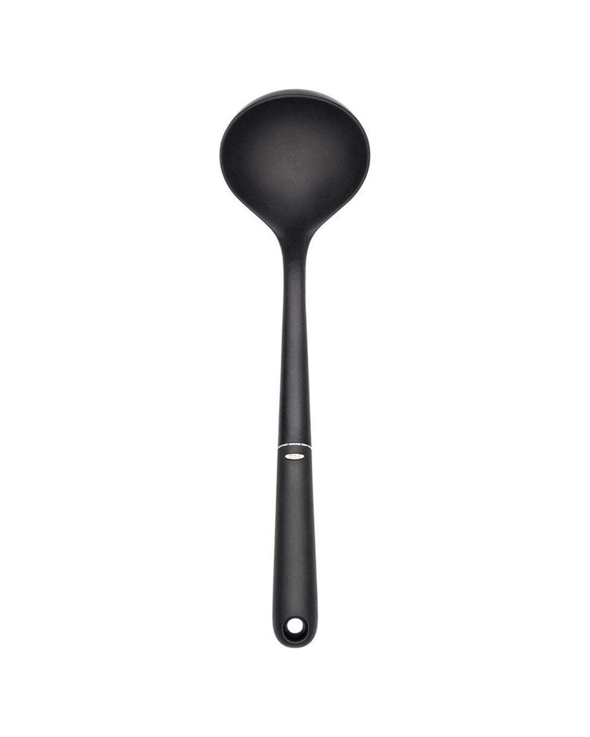 1 Oxo Good Grips Nylon Ladle 33cm Heat-resistant Non-stick Oversized Head - Black, 1 of 3