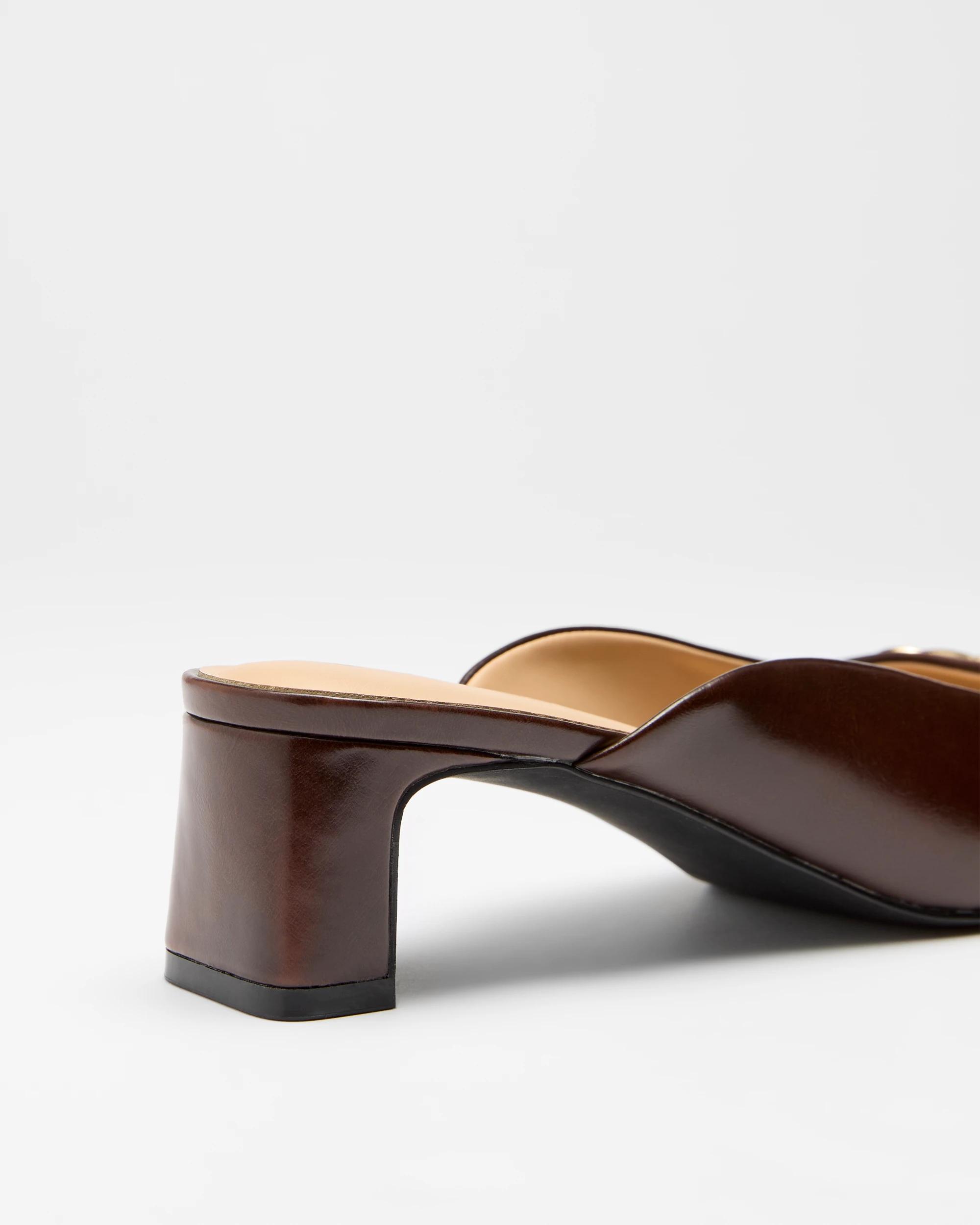 2 Target Woman Lao Metal-trim Mule Heel — Women's Black, 5.5 Cm BROWN, 2 of 3