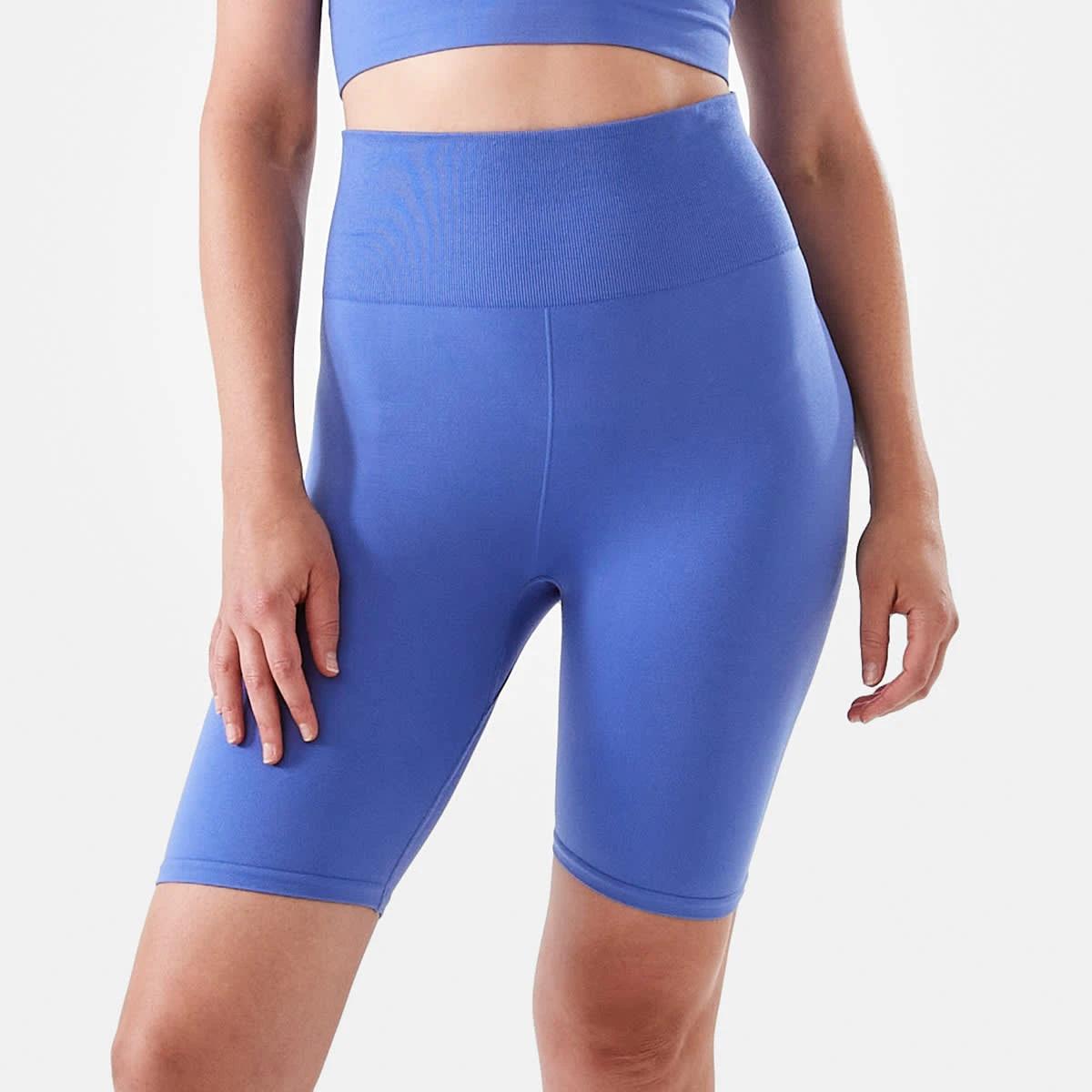 1 Active Womens Seamfree Bike Shorts Aurablue, 1 of 6