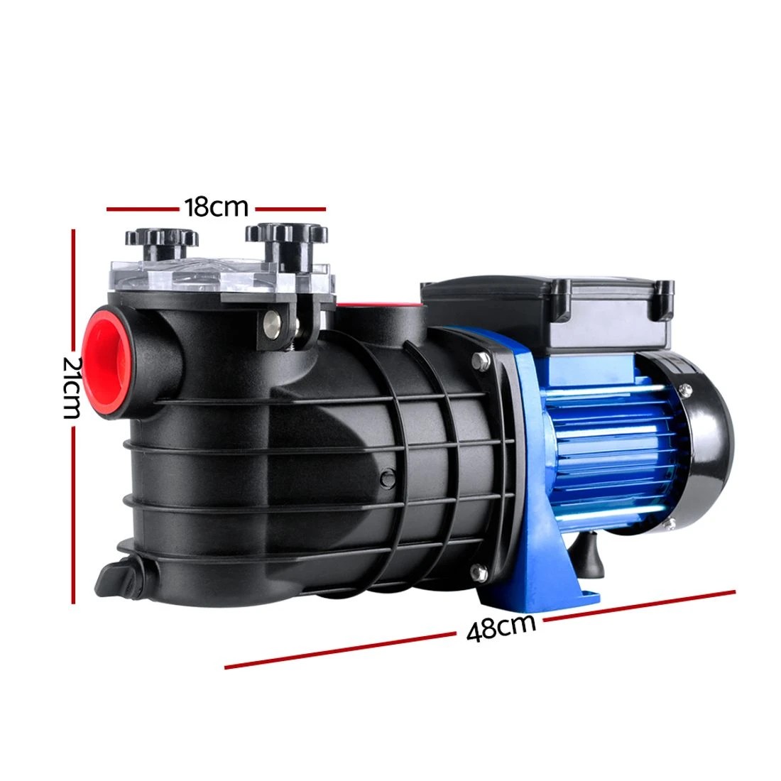 2 Giantz Pool Pump Swimming Pump Water 1200W Max. Electric Circulation Spa Filter - Black, 2 of 8