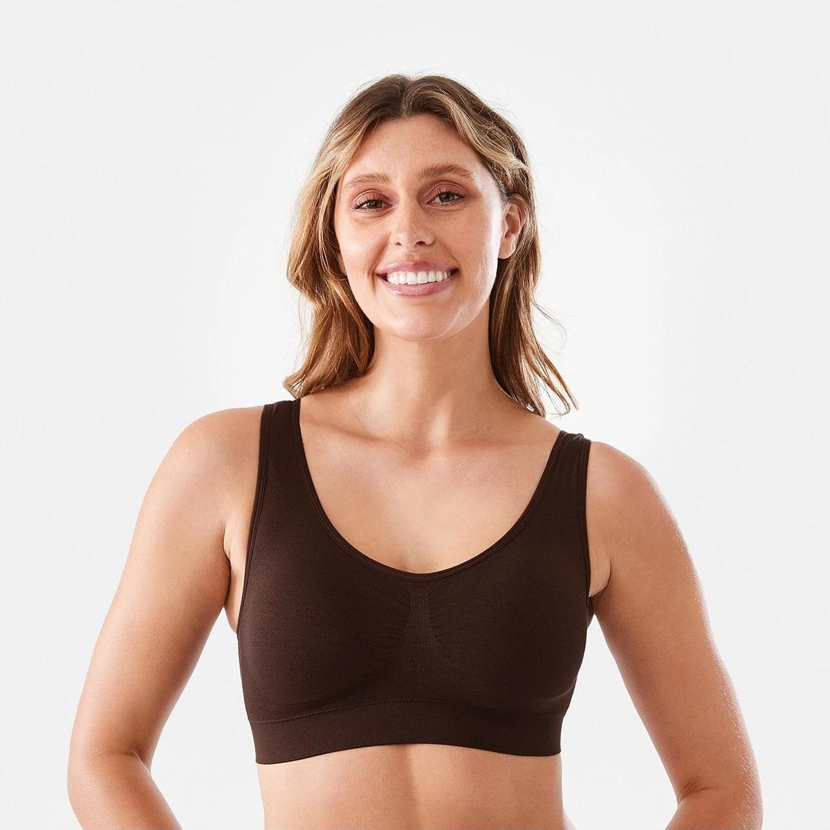 4 2 Pack Wirefree Seamfree Crop SOFT CLAY, CHOCOLATE FUDGE, 4 of 10