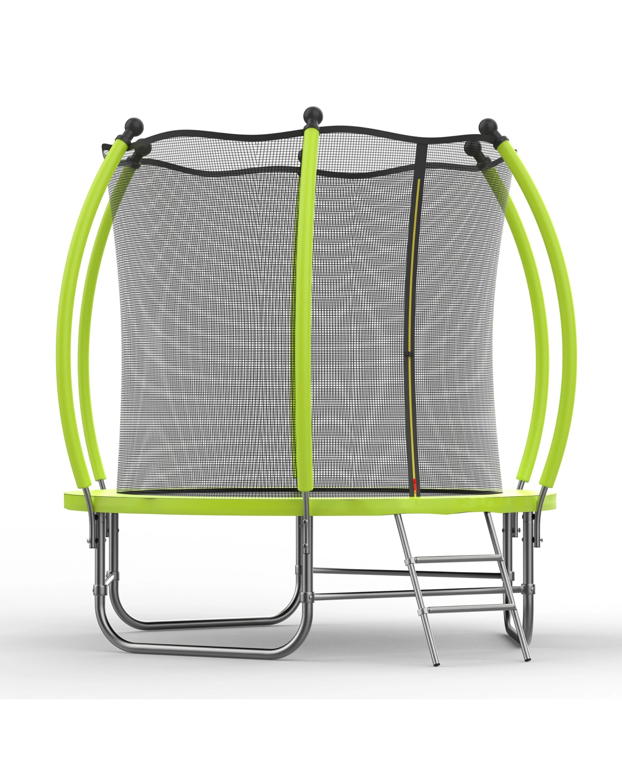 5 Advwin 8FT Trampoline Outdoor for Kids w/Safety Enclosure Net, Ladder, Max Limit 150 kg，Green, 5 of 6