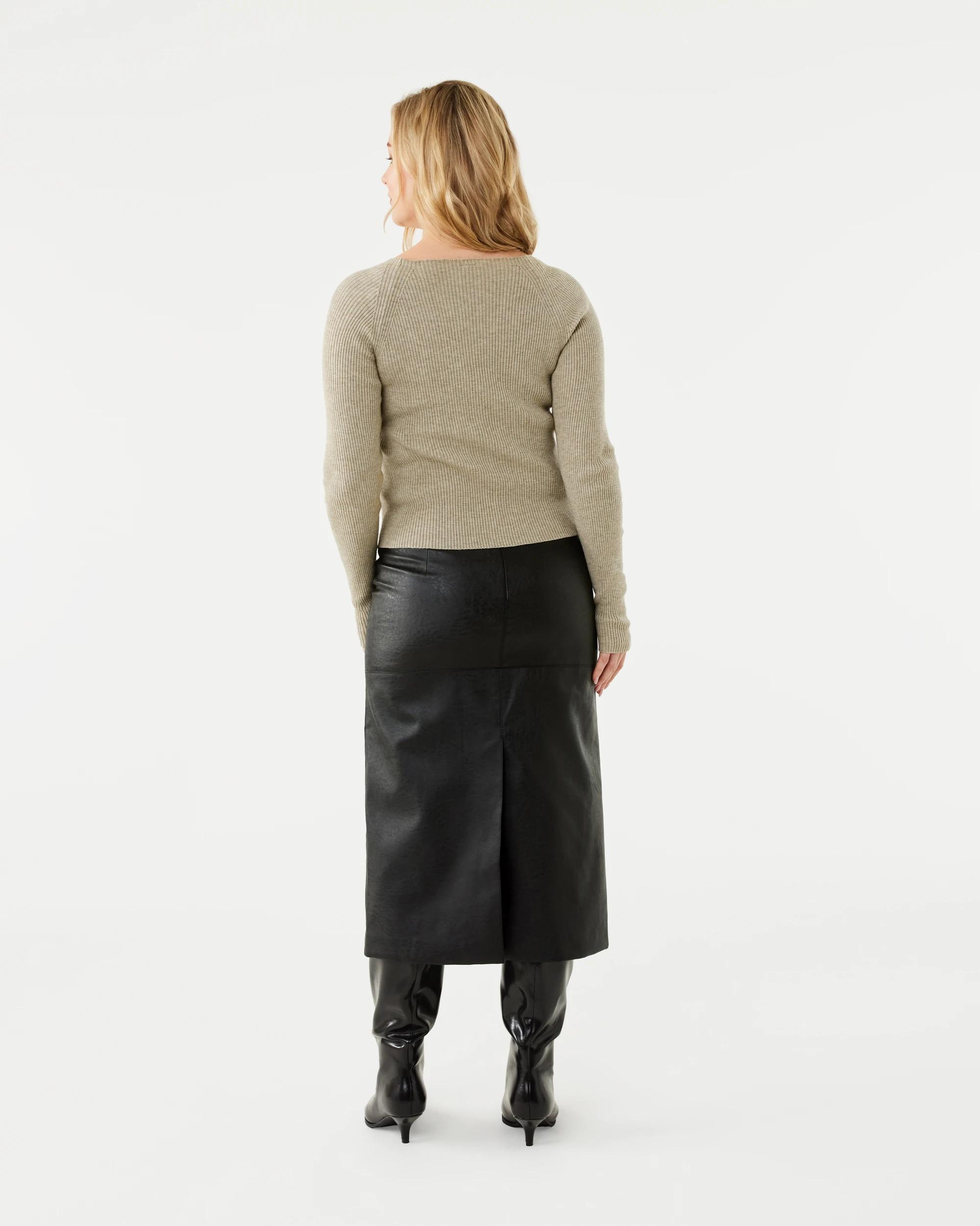 4 PU Pencil Skirt Black, 4 of 7