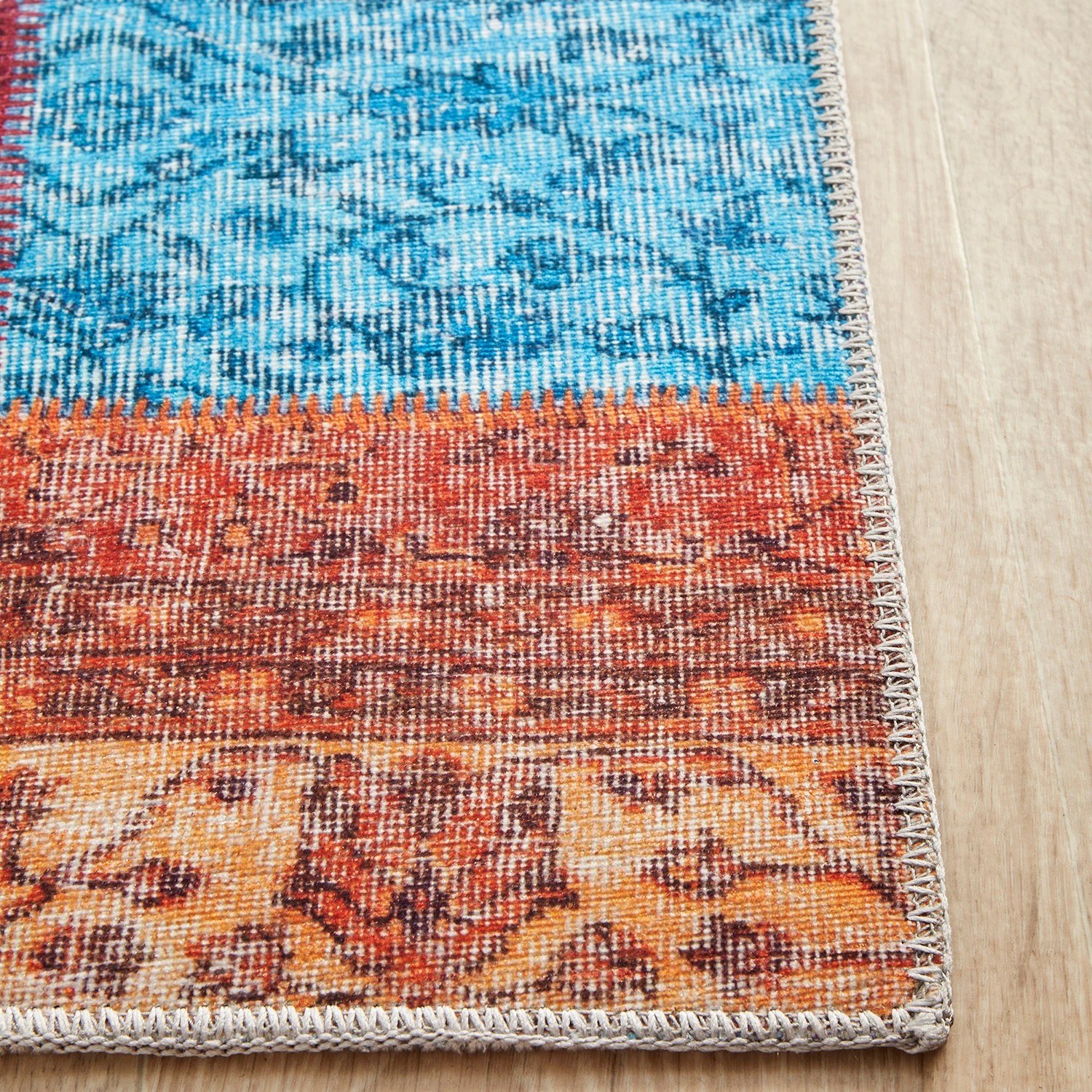 5 Common Ground Rugs Bazaar 167 400x80cm - Large Runner Rug - Blue, 5 of 9