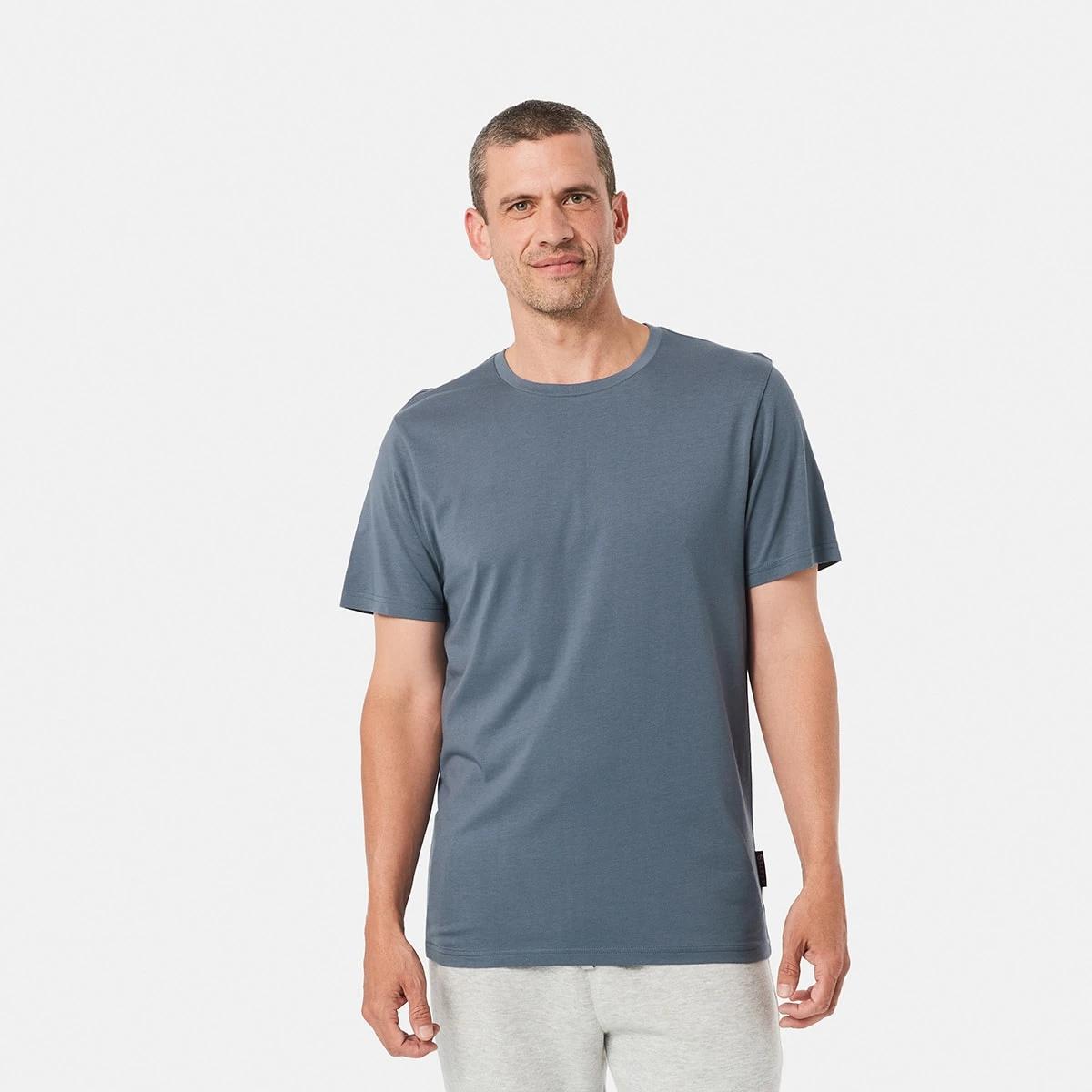 1 Short Sleeve Modal Blend Sleep Top Blu Grisle, 1 of 4