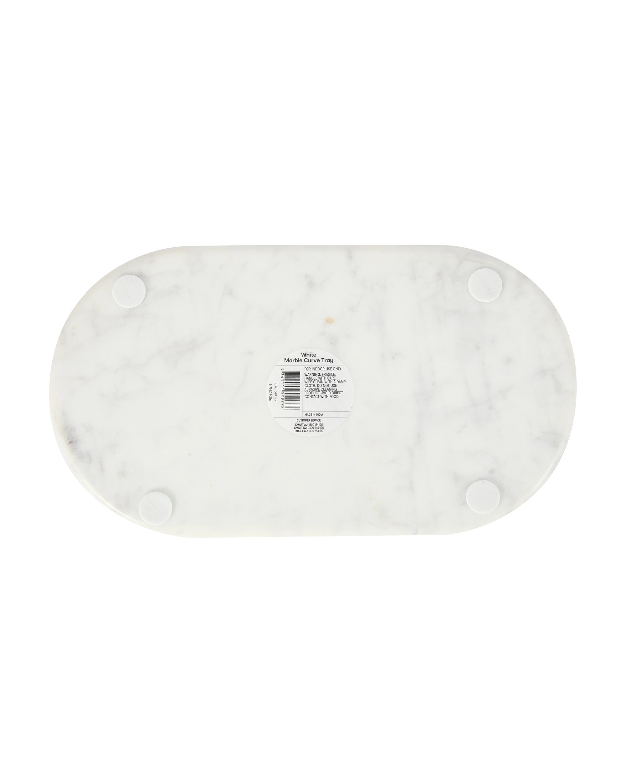 6 White Marble Curve Tray, 6 of 6