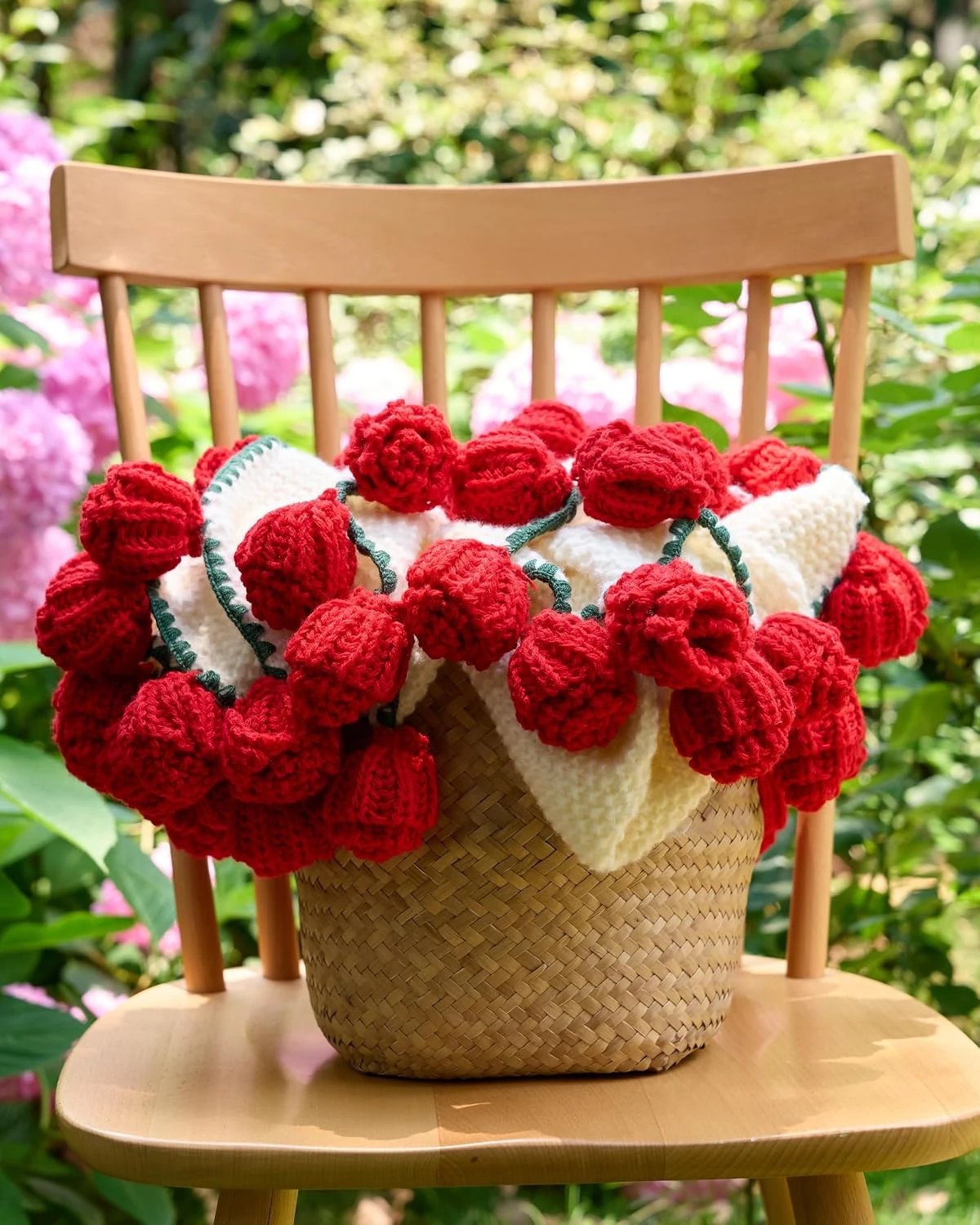 4 Gioia Casa 3-in-1 Round Rosebud Knit Throw  100cm - Red, 4 of 7