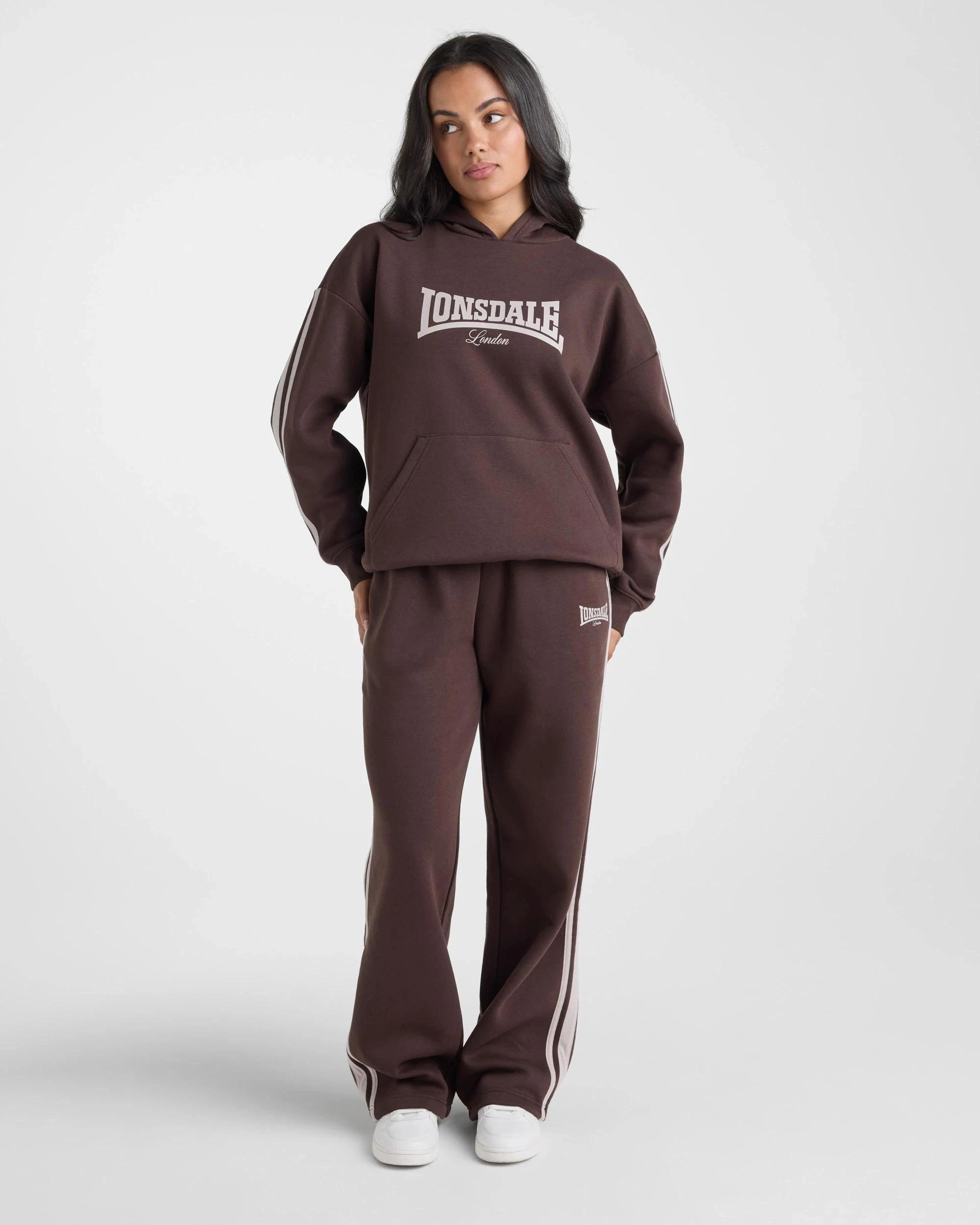 5 Lonsdale London Straight Leg Trackpants CHOCOLATE, 5 of 5
