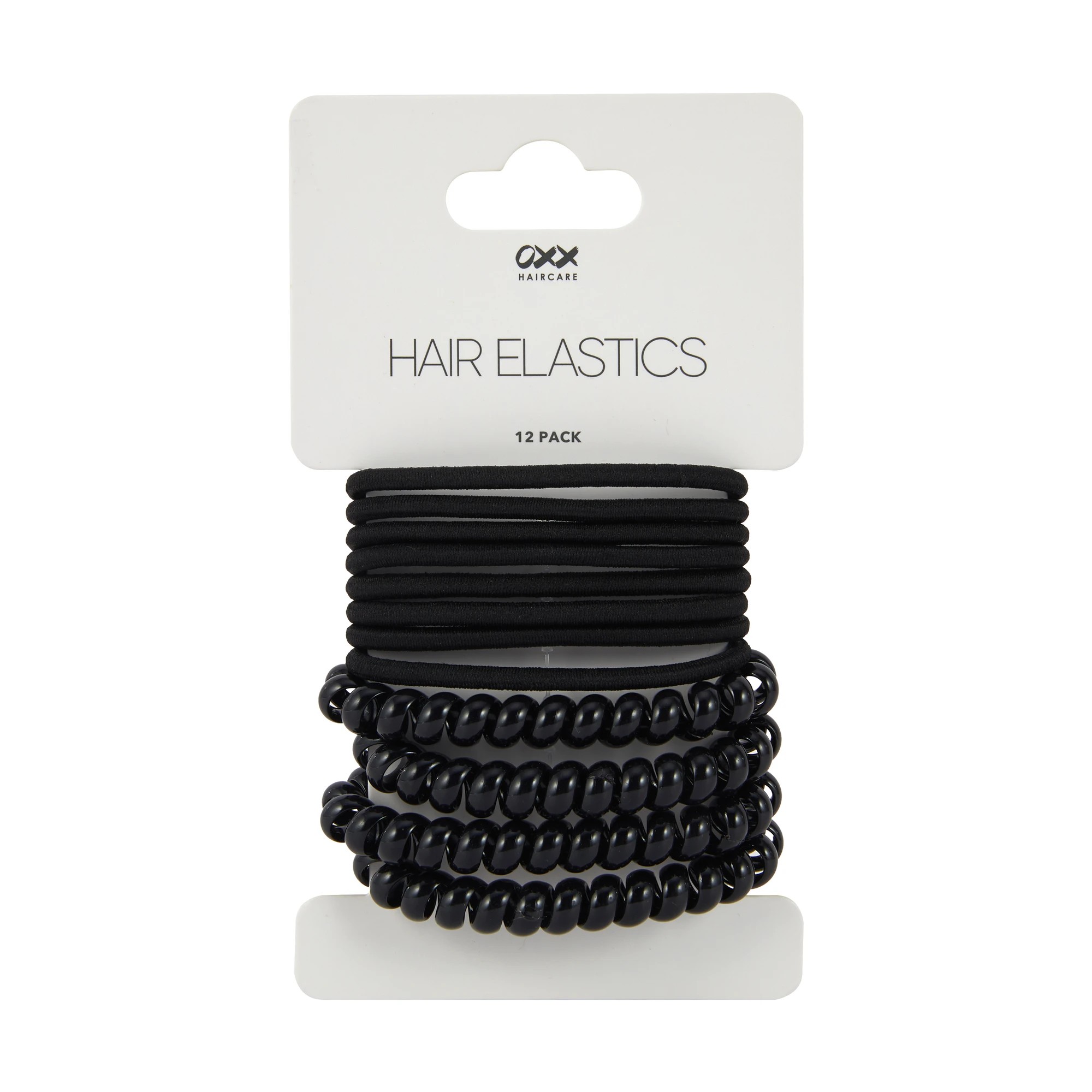 4 OXX Haircare 12 Pack Hair Elastics - Black, 4 of 4