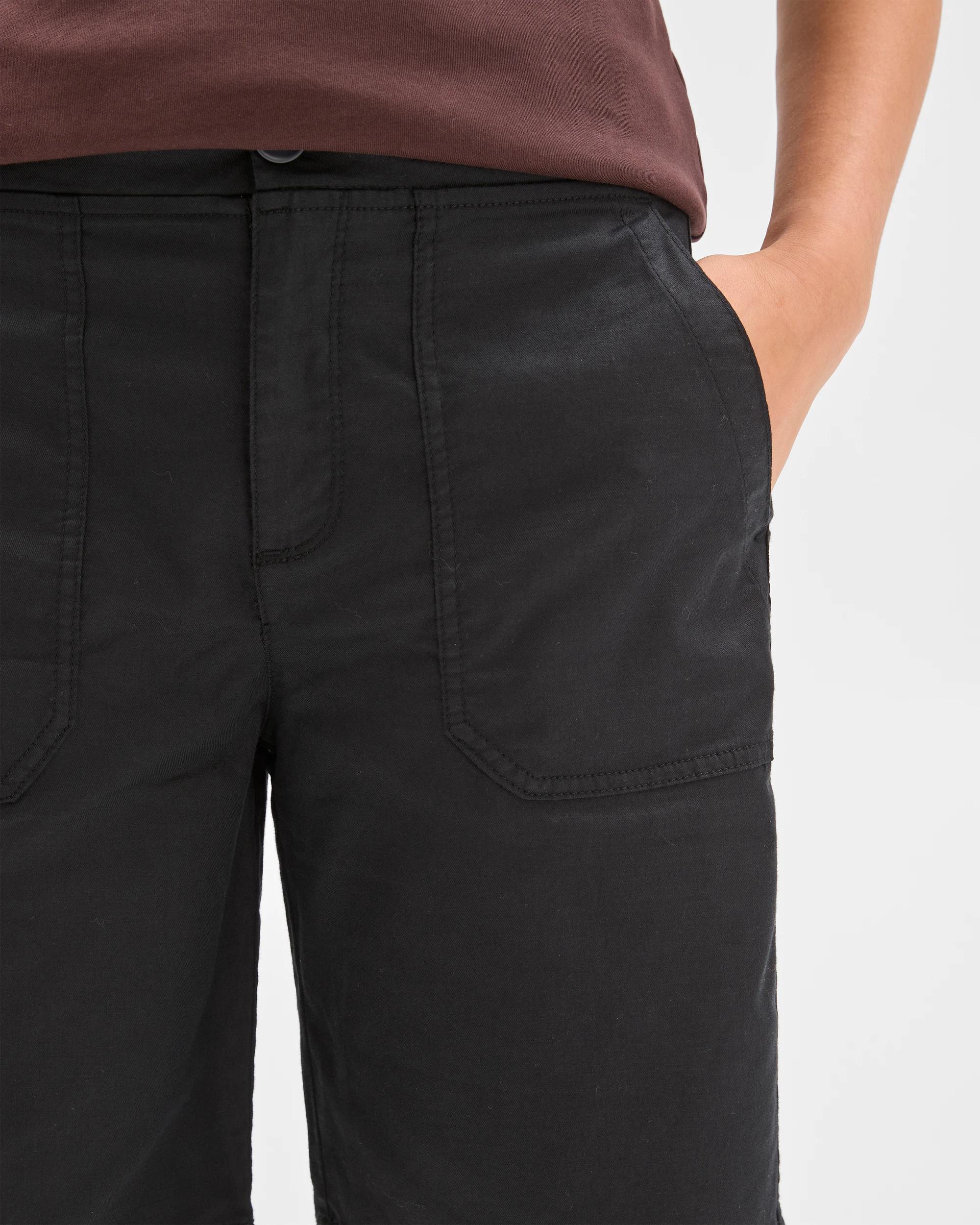 6 Target Woman Australian Cotton Blend Rib Waist Shorts BLACK, 6 of 7