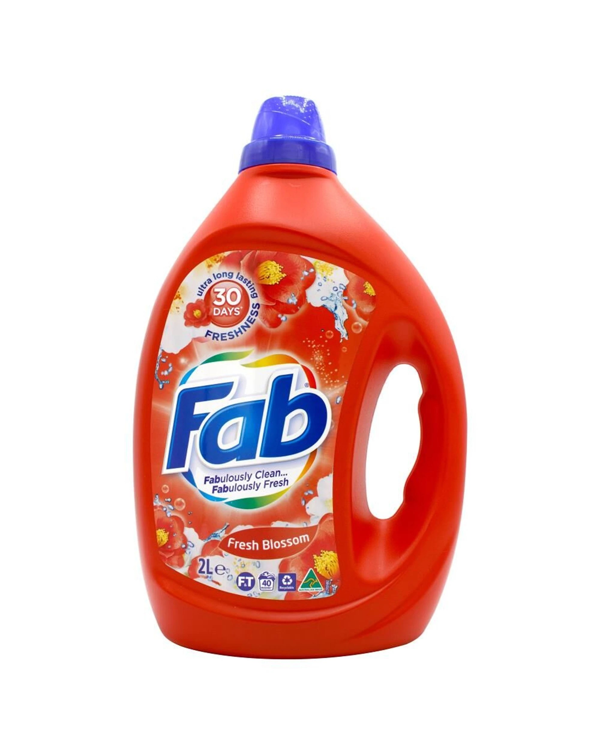 2 FAB 2PK Laundry Liquid 2L Front and Top Loader Fresh Blossoms Stain Remover - Red, 2 of 4