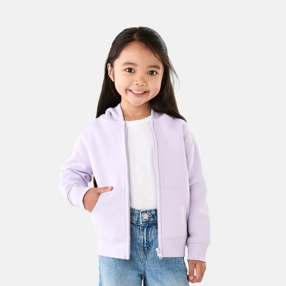 1 Zip Through Hoodie Pst Purple, 1 of 10