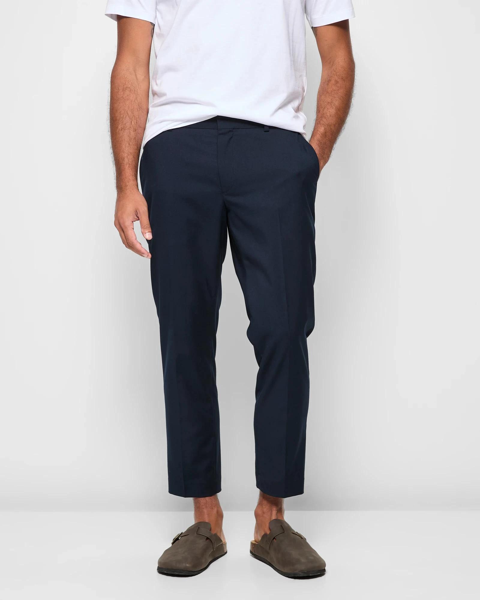 1 Slim Ankle Length Pants - Preview NAVY BLUE, 1 of 5