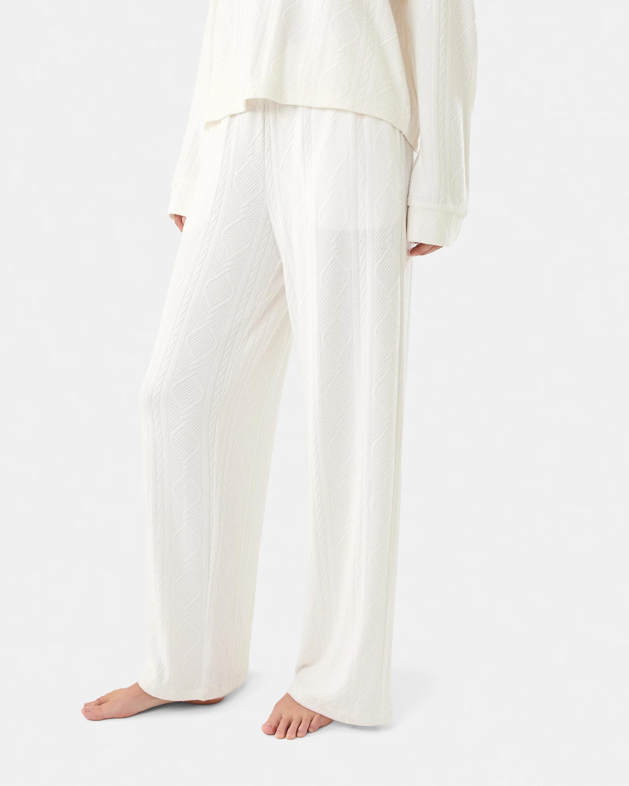 2 Viscose Blend Cable Lounge Pants Whisper, 2 of 6