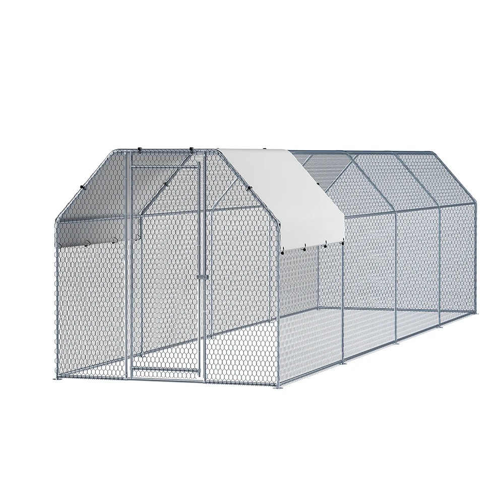 1 i.Pet Chicken Coop Cage Run Rabbit Hutch Large Walk In Hen House Cover 2mx8mx2m, 1 of 6