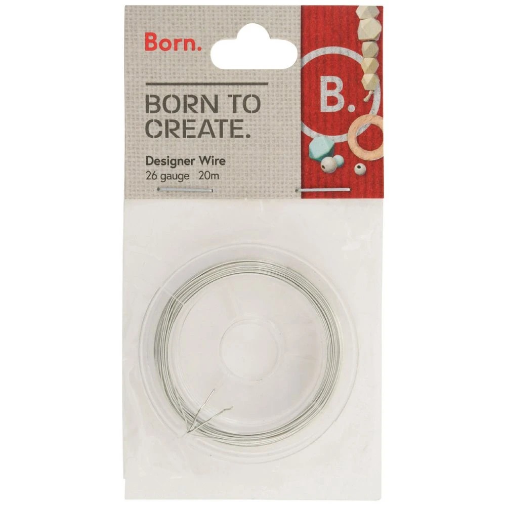 1 Born Designer Wire 26 Gauge 20m Silver, 1 of 2