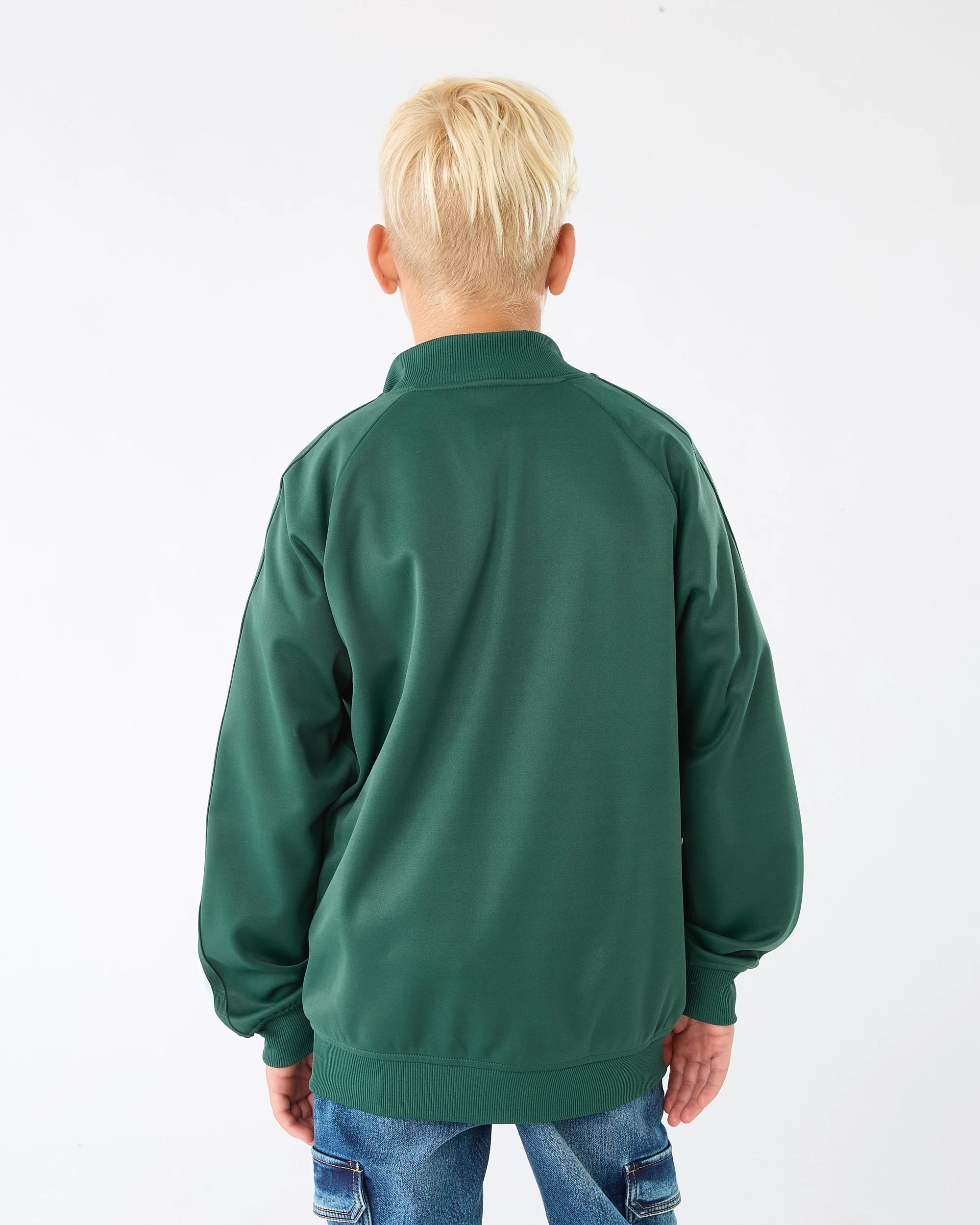 2 Tricot Zip Through Sweatshirt Grn Globe, 2 of 9