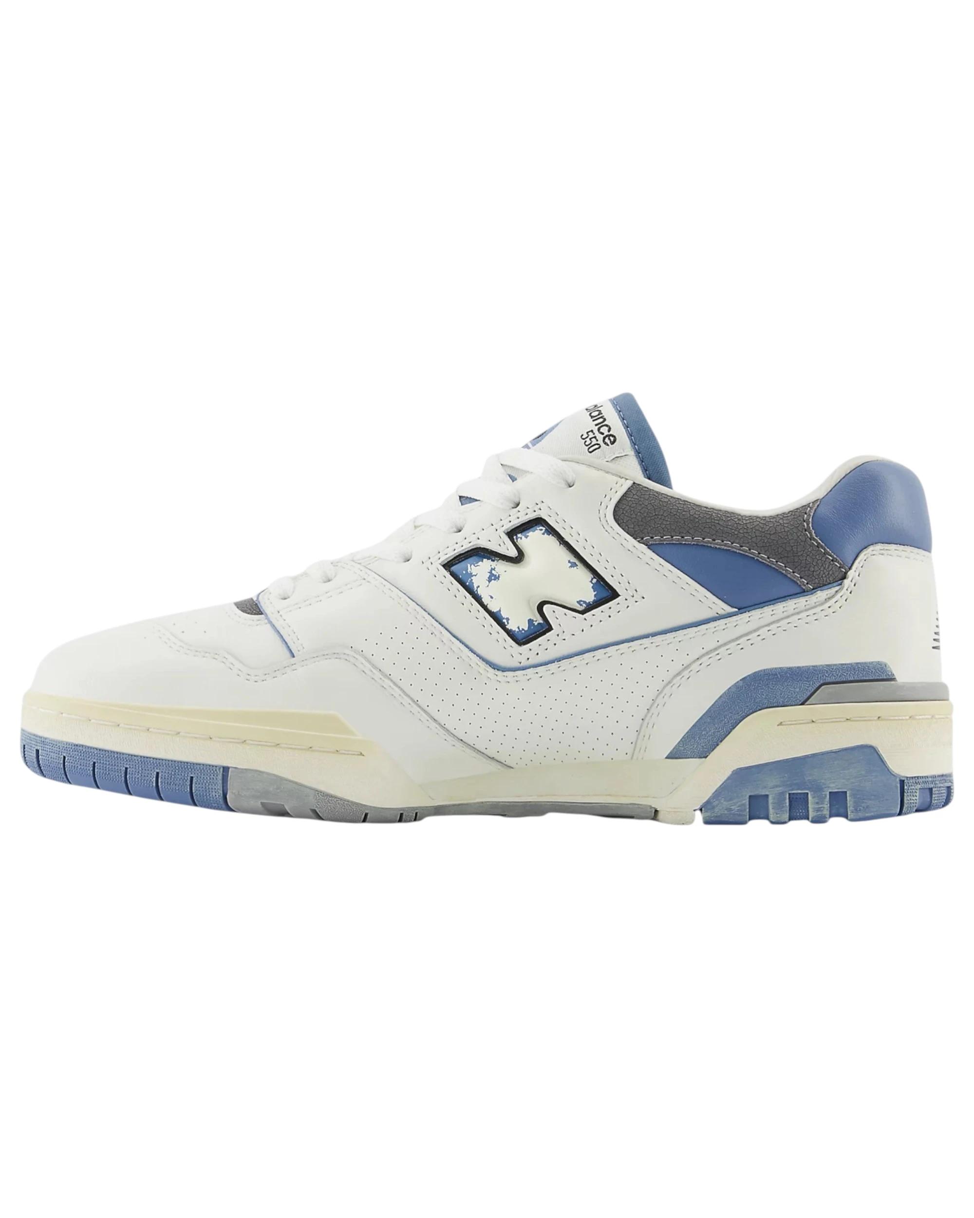 2 New Balance Mens 550 White/ Blue Athletic Shoes WHITE/BLUE, 2 of 6