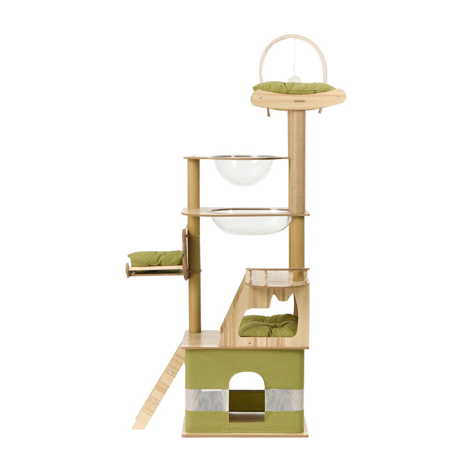 6 Alopet Cat Tree Tower Scratching Post Scratcher Condo House Bed Furniture 190cm - Green, 6 of 9