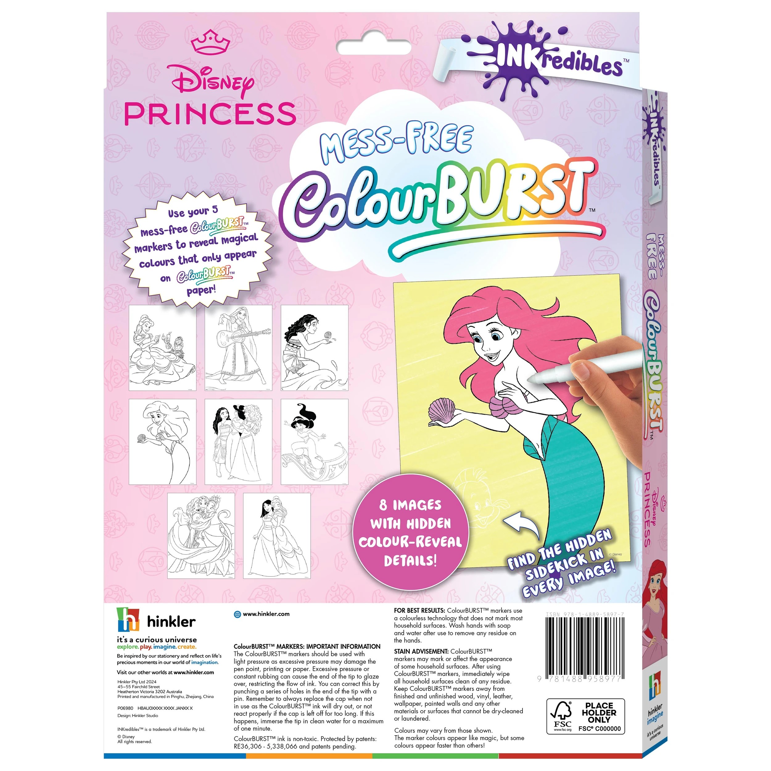 2 INKredibles Disney Princess Mess-Free ColourBurst Activity Kit - Book, 2 of 6