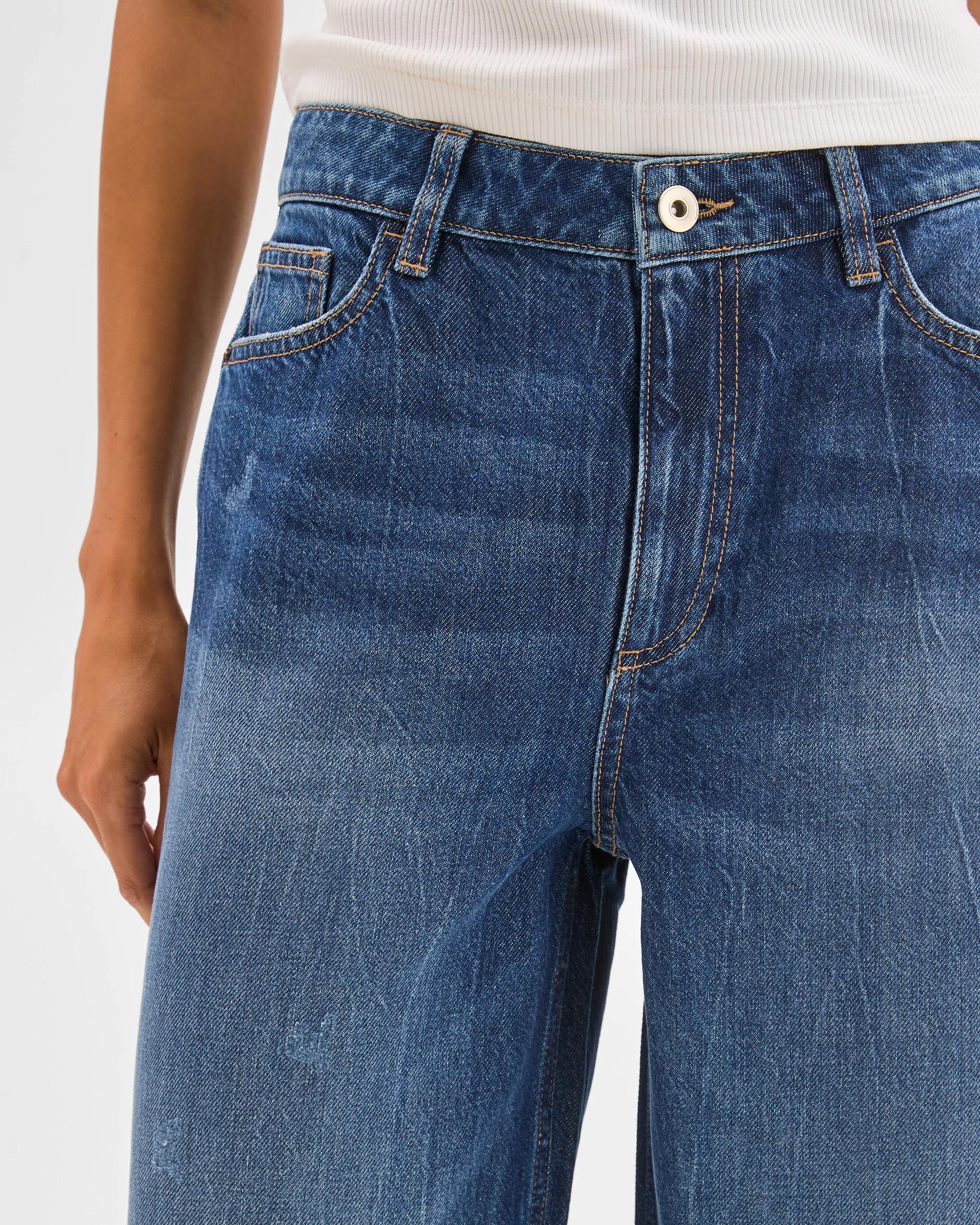 4 Lily Loves Barrel Leg Denim Jeans SHINJUKU BLUE, 4 of 7