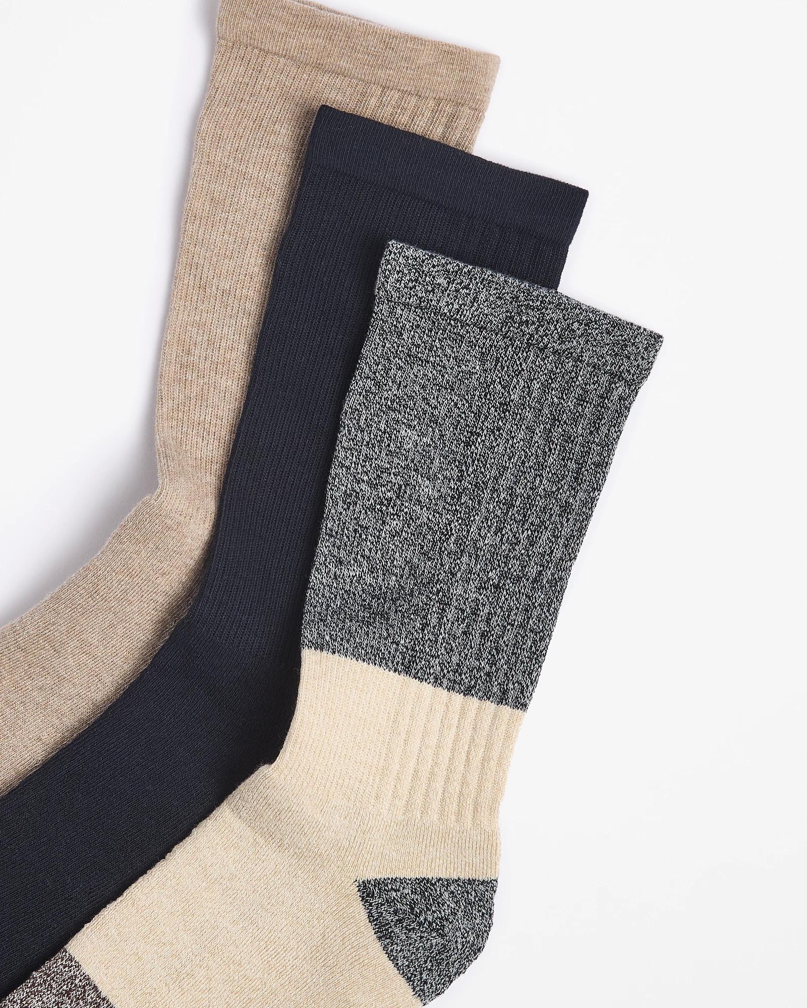 2 Australian Cotton Blend 3 Pack Comfort Crew Socks - Maxx NAVY / MULTI, 2 of 3