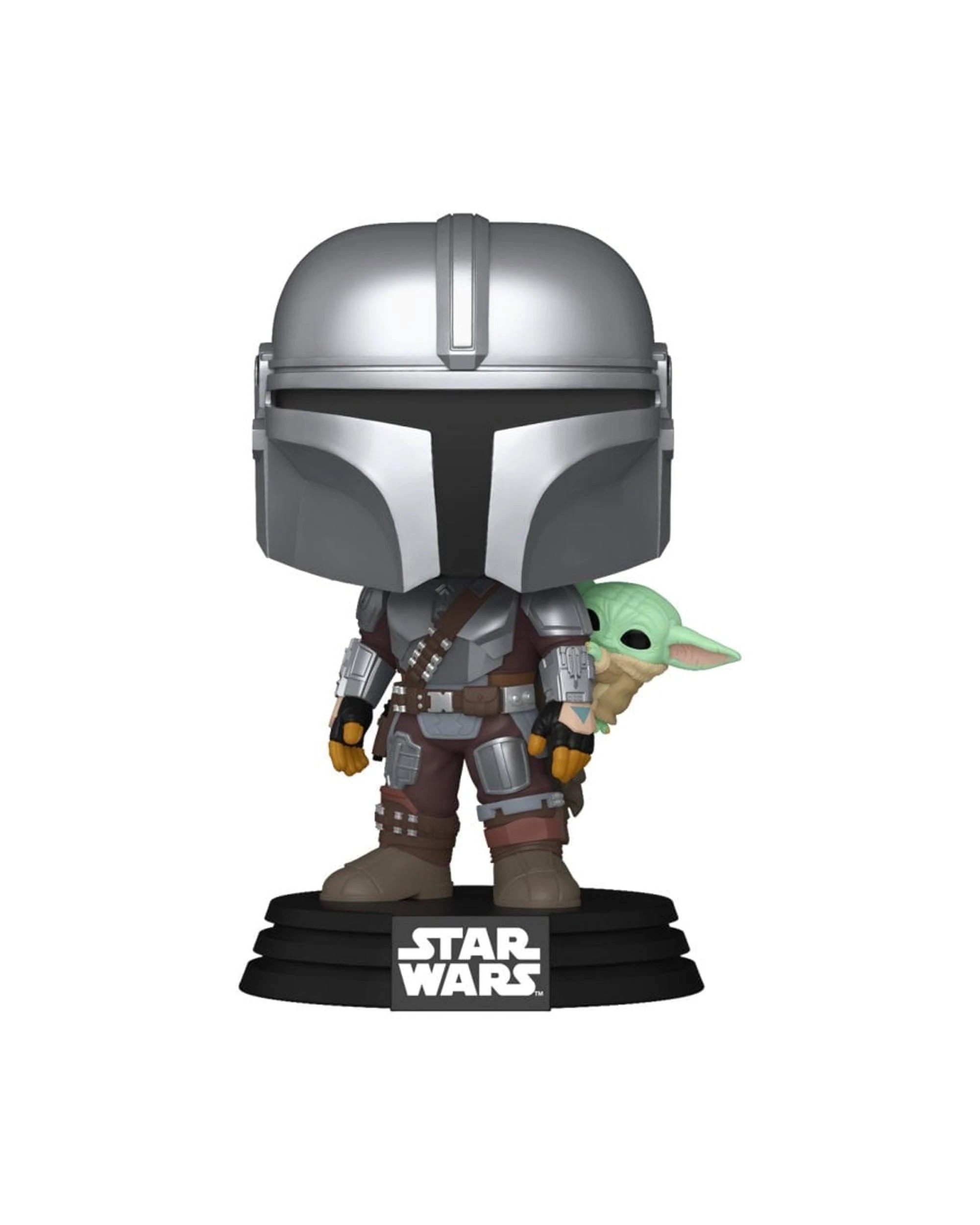 2 Star Wars The Mandalorian and Grogu: The Mandalorian with Grogu Bobblehead Funko POP! Vinyl, 2 of 3