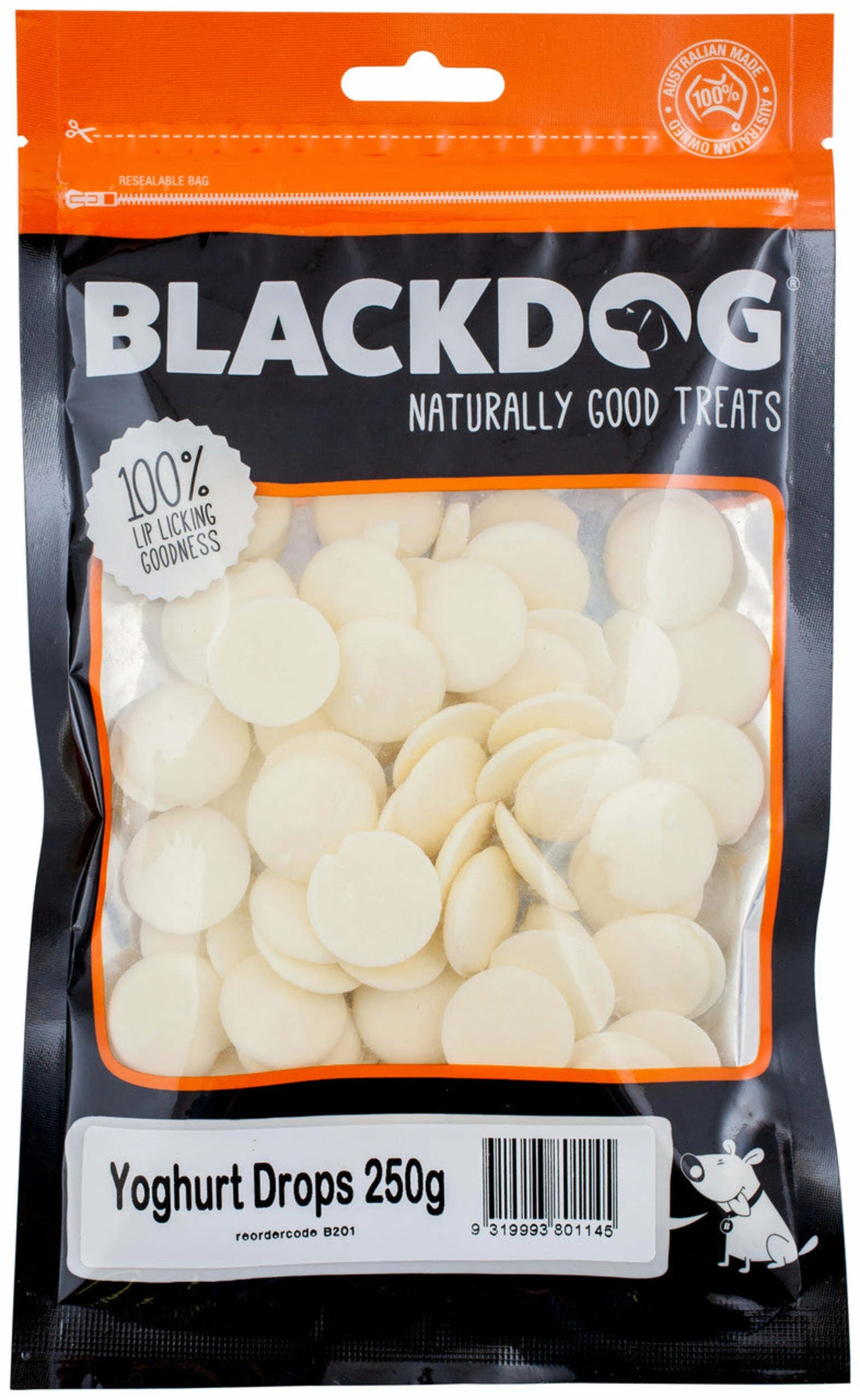 1 Black Dog Yoghurt Drops 250g, 1 of 1