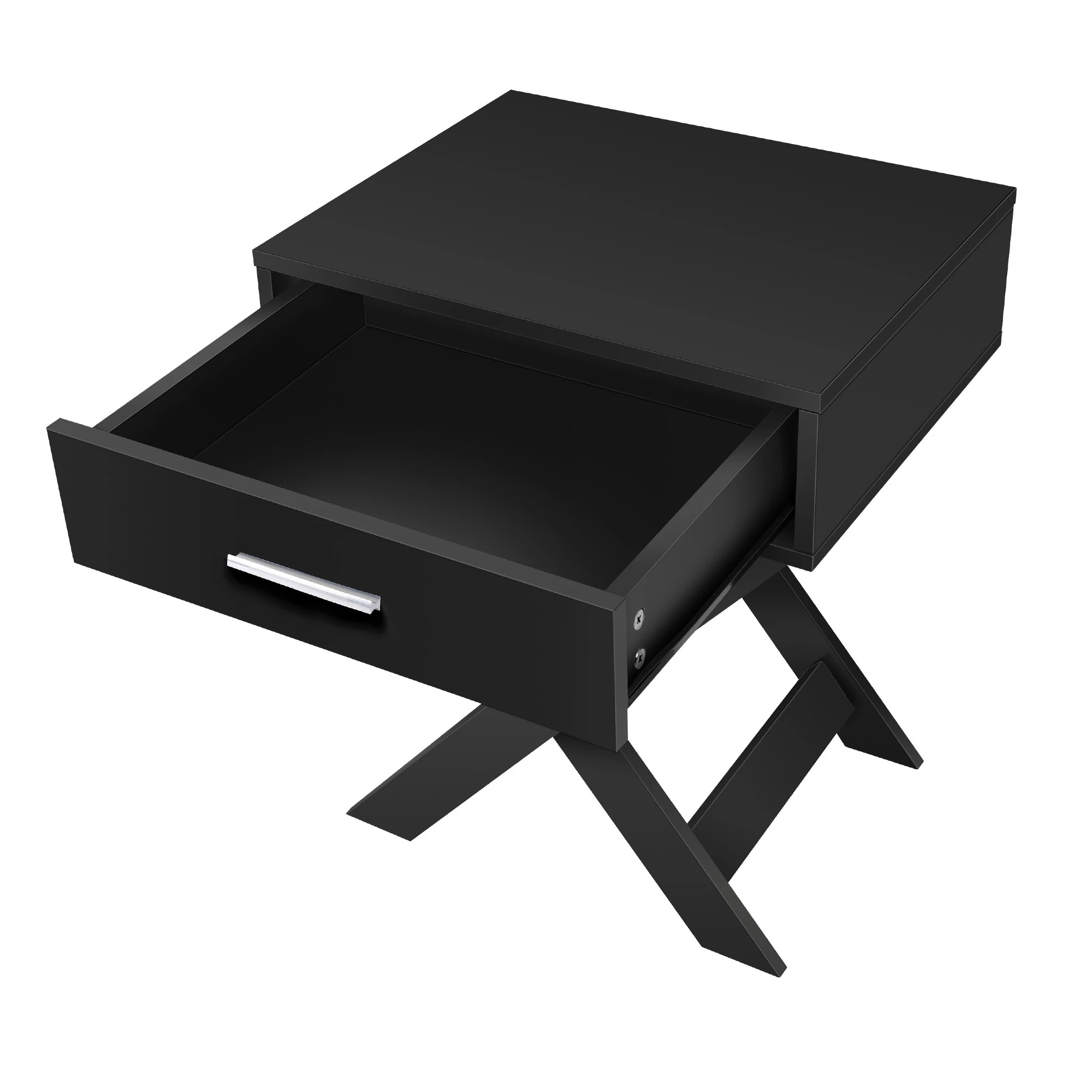 10 Alfordson Bedside Table Nightstand Side Storage Cabinet French Country - Black, 10 of 10