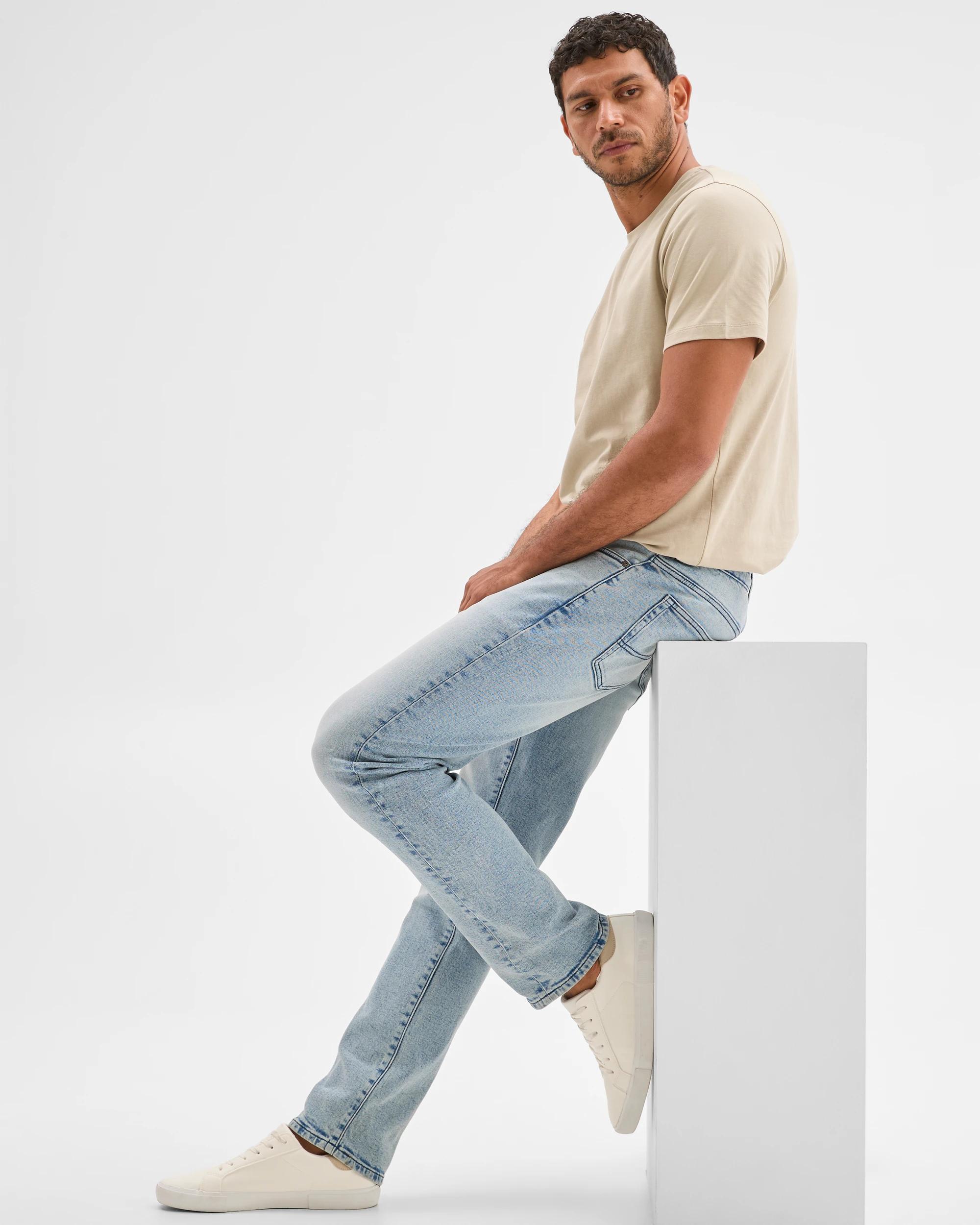 1 Target Denim Straight Fit Denim Jeans LIGHT WASH, 1 of 6