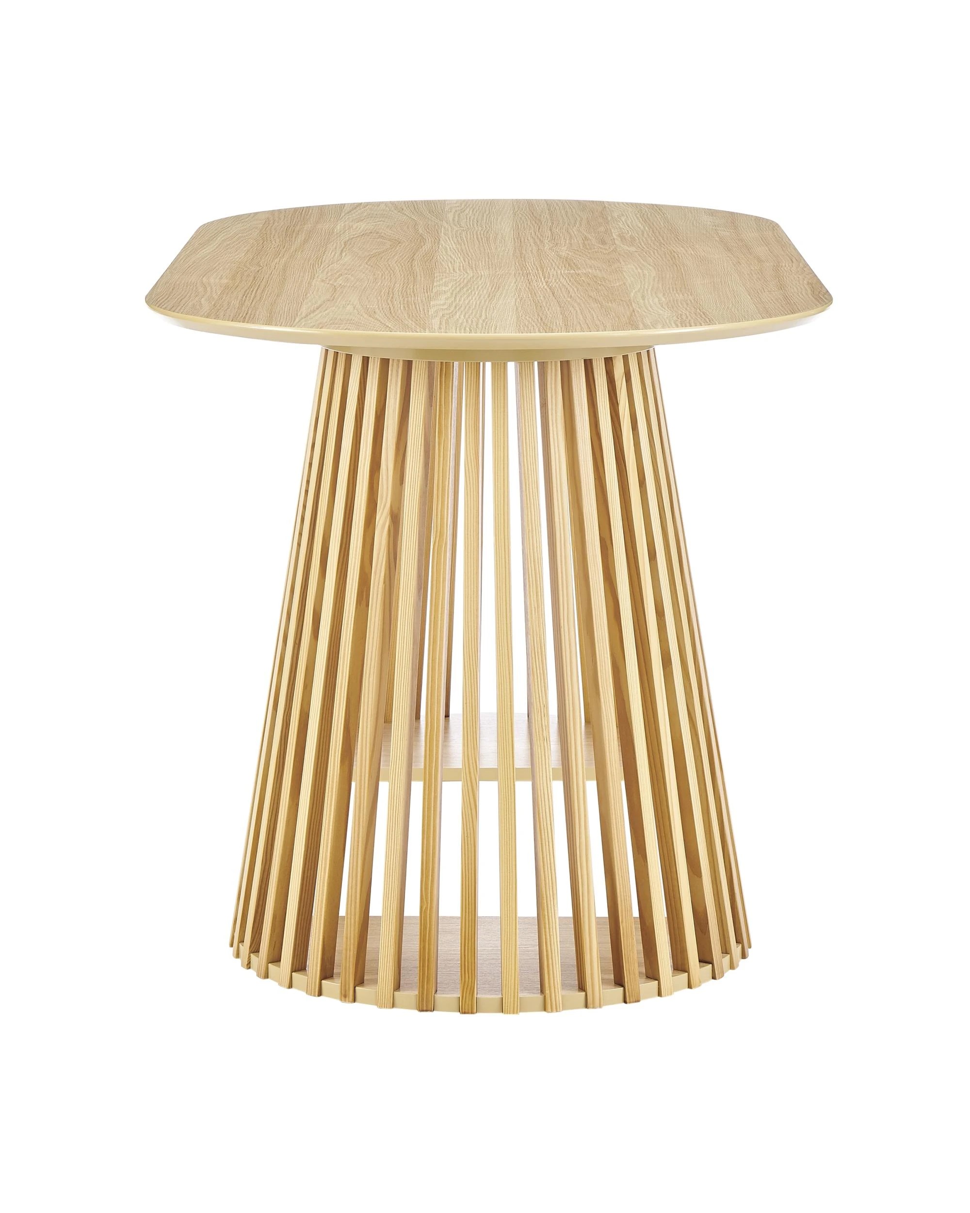 4 Kodu Oval Rounded Dining Table 160cm Oak - Natural, 4 of 7