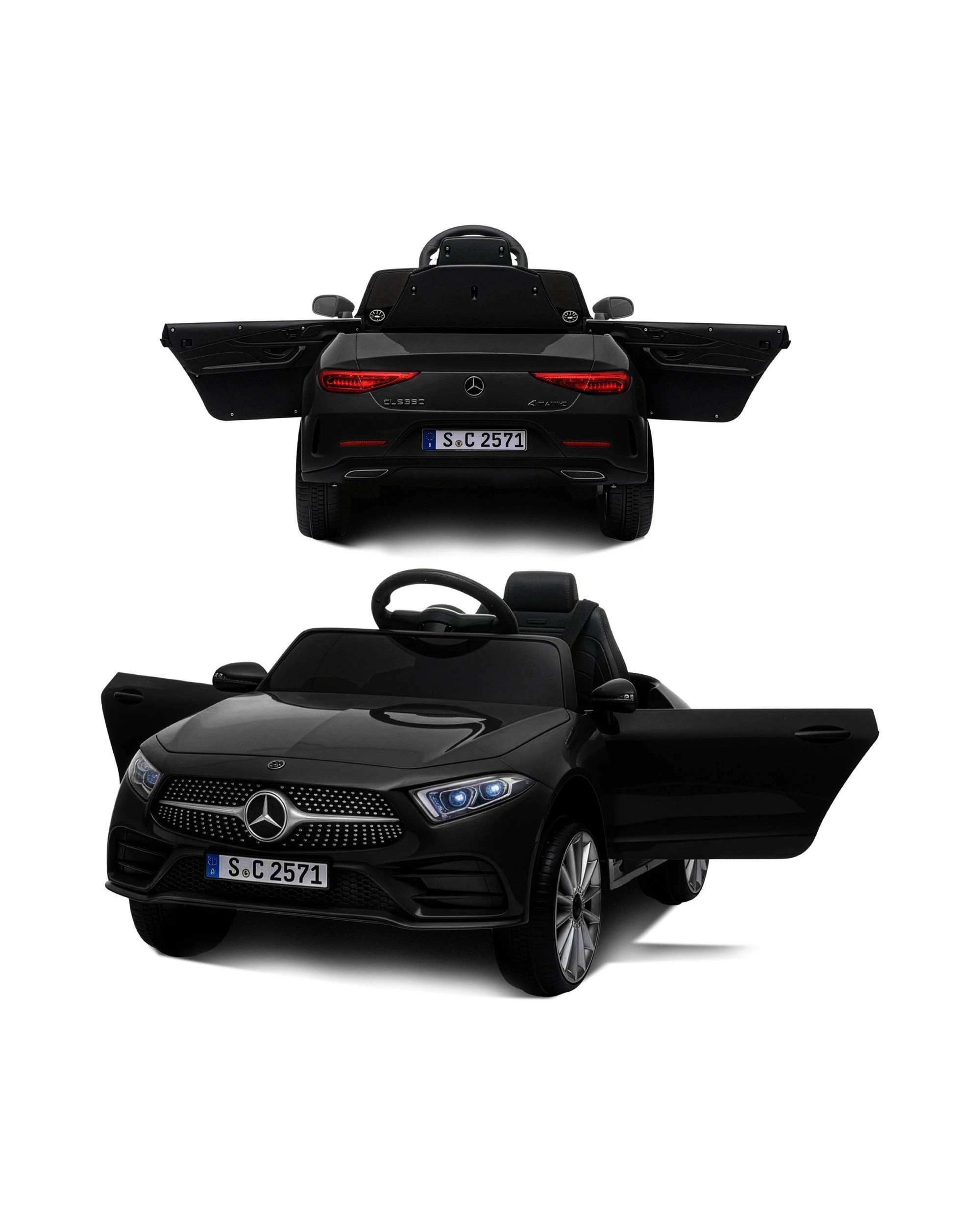 4 Kahuna Mercedes Benz CLS 350 Kids Electric Ride On Car with Remote Control - Black - Black, 4 of 6
