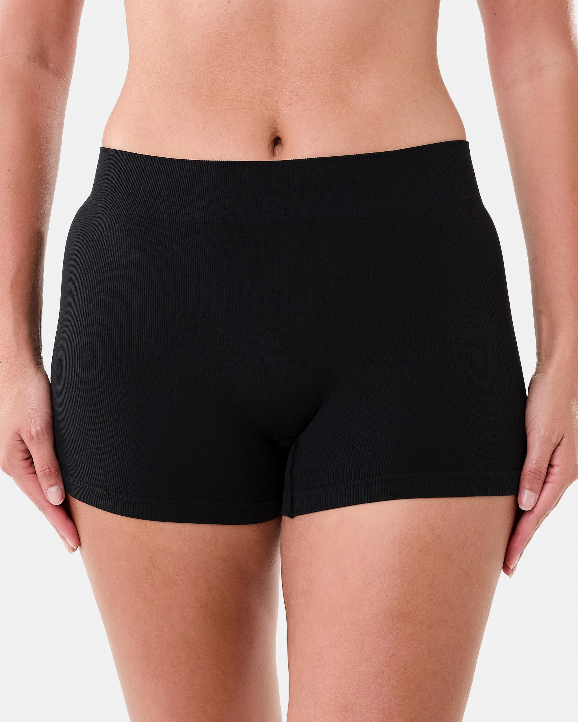 3 3 Pack Ribbed Shorties Bk Gm Bk, 3 of 8