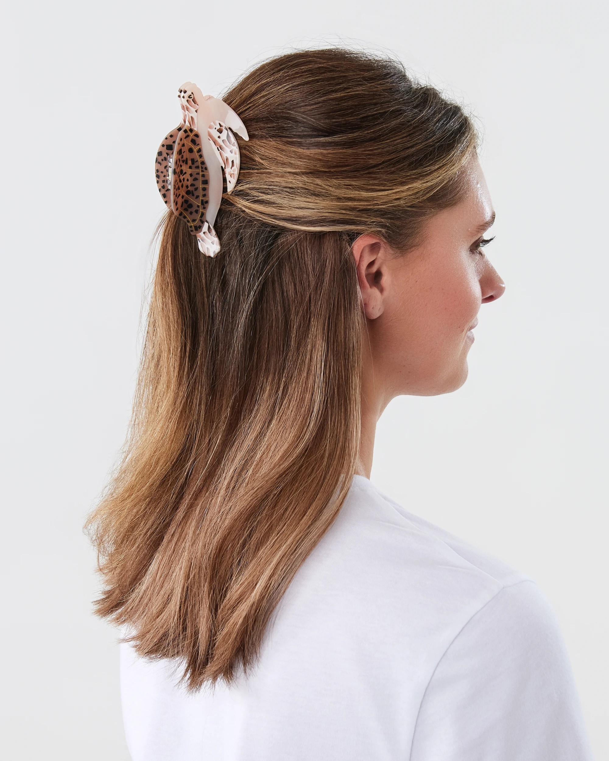 2 Brown Novelty Turtle Claw Hair Clip, 2 of 3