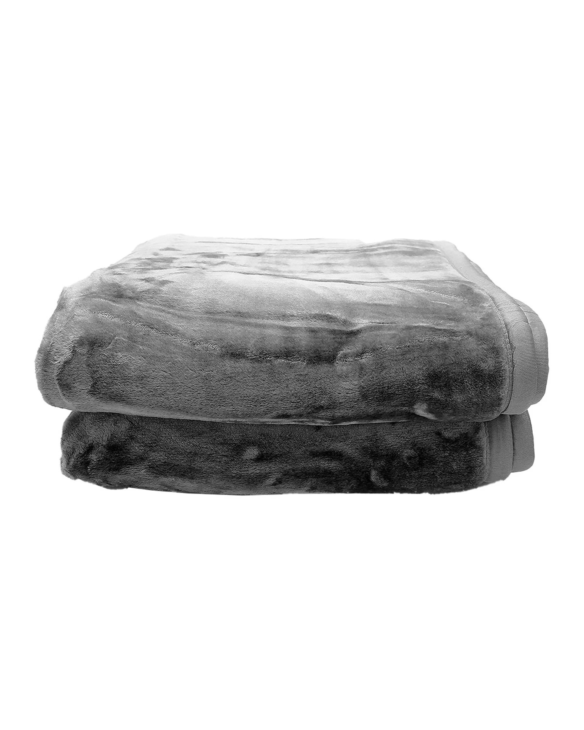 7 Laura Hill 800-gsm Mink Blanket Double-sided Soft Plush Bed Faux Throw Rug Silver
 - Queen Bed, 7 of 8