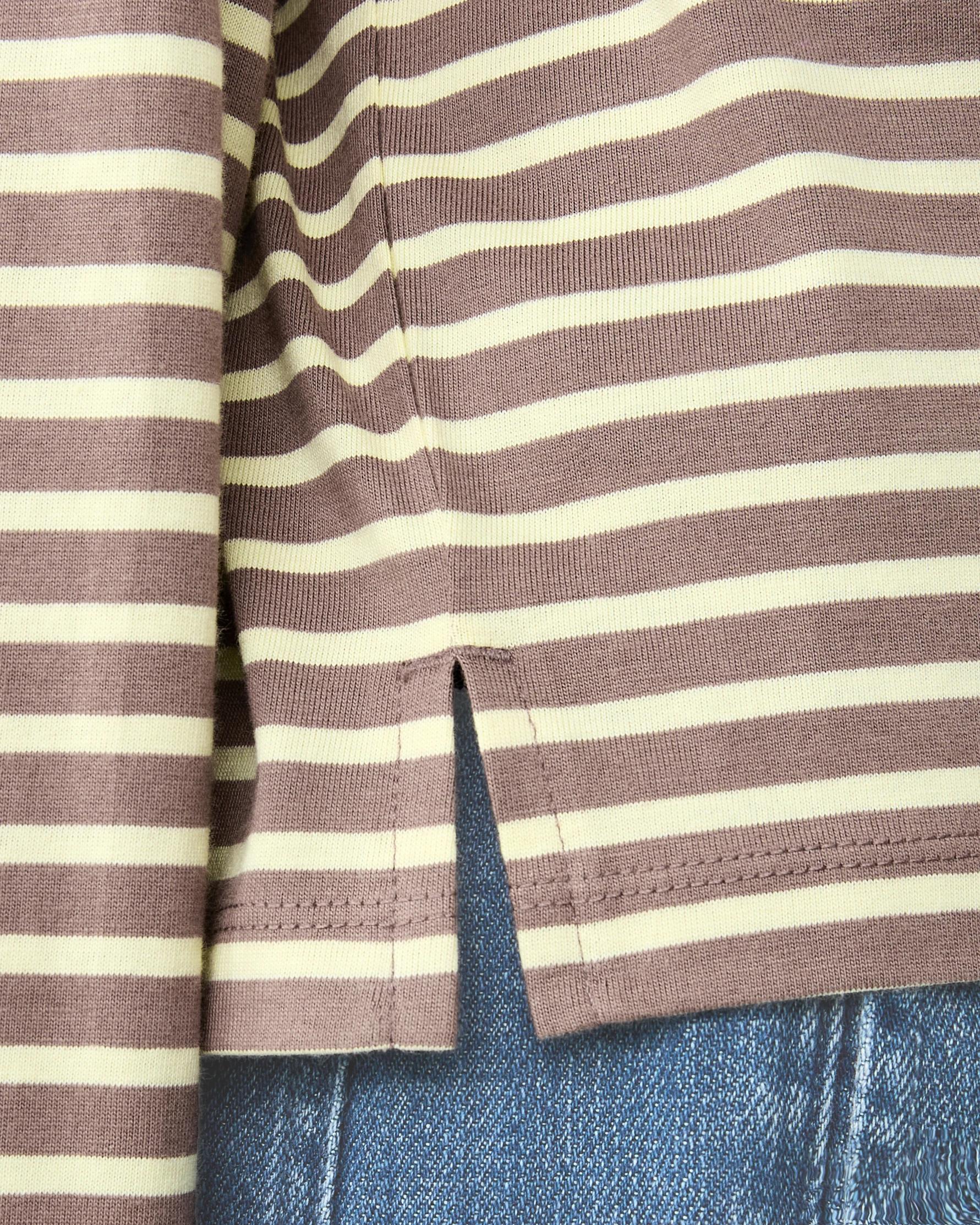 6 Oversized Stripe T-shirt Brwn Strp, 6 of 8